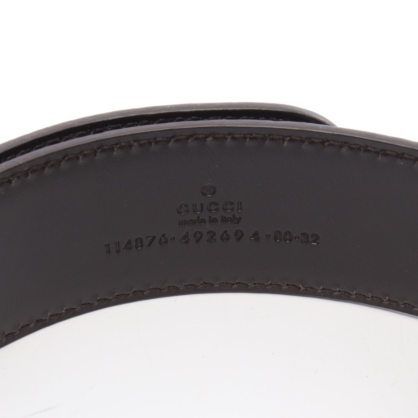 インターロッキングG グッチシマ ベルト レザー ダークブラウン グッチ 財布・小物 GUCCI
