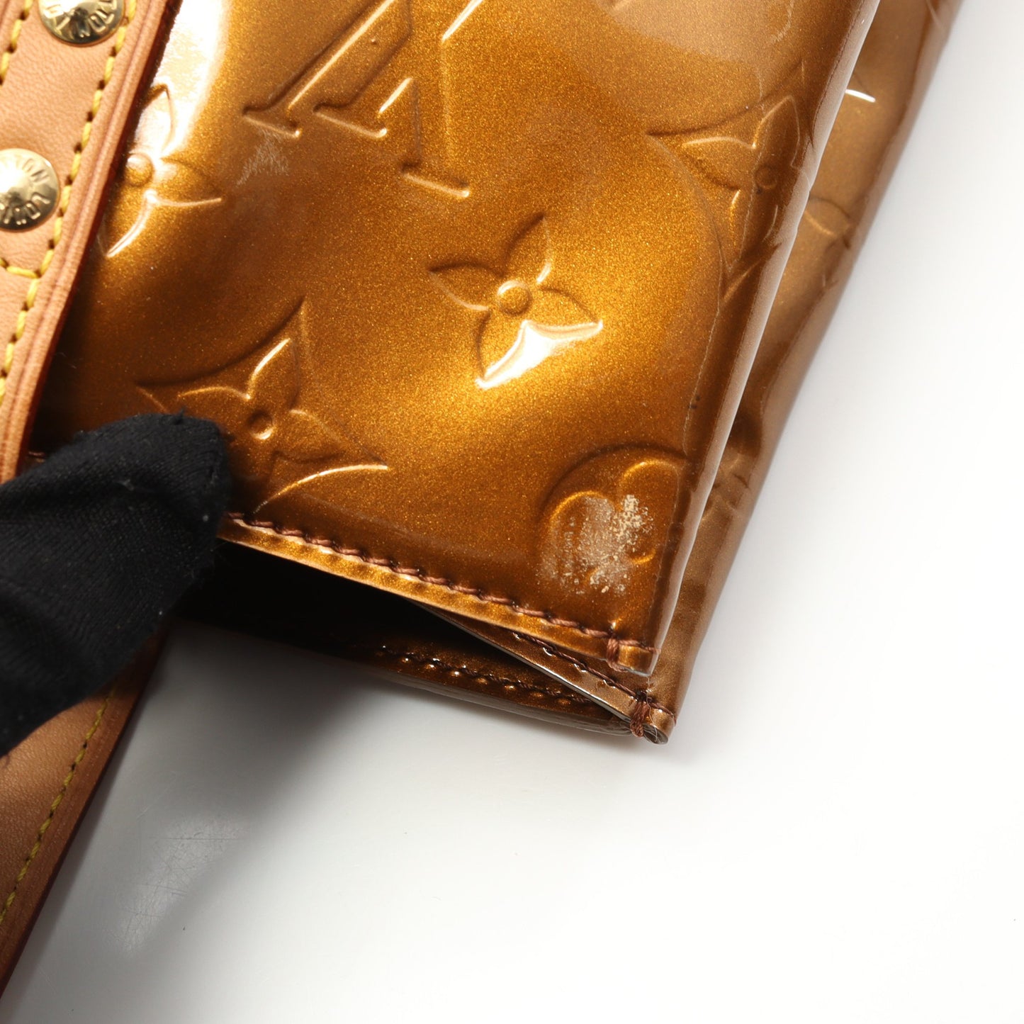 リードMM モノグラムヴェルニ ハンドバッグ トートバッグ レザー ブロンズ ルイヴィトン バッグ LOUIS VUITTON