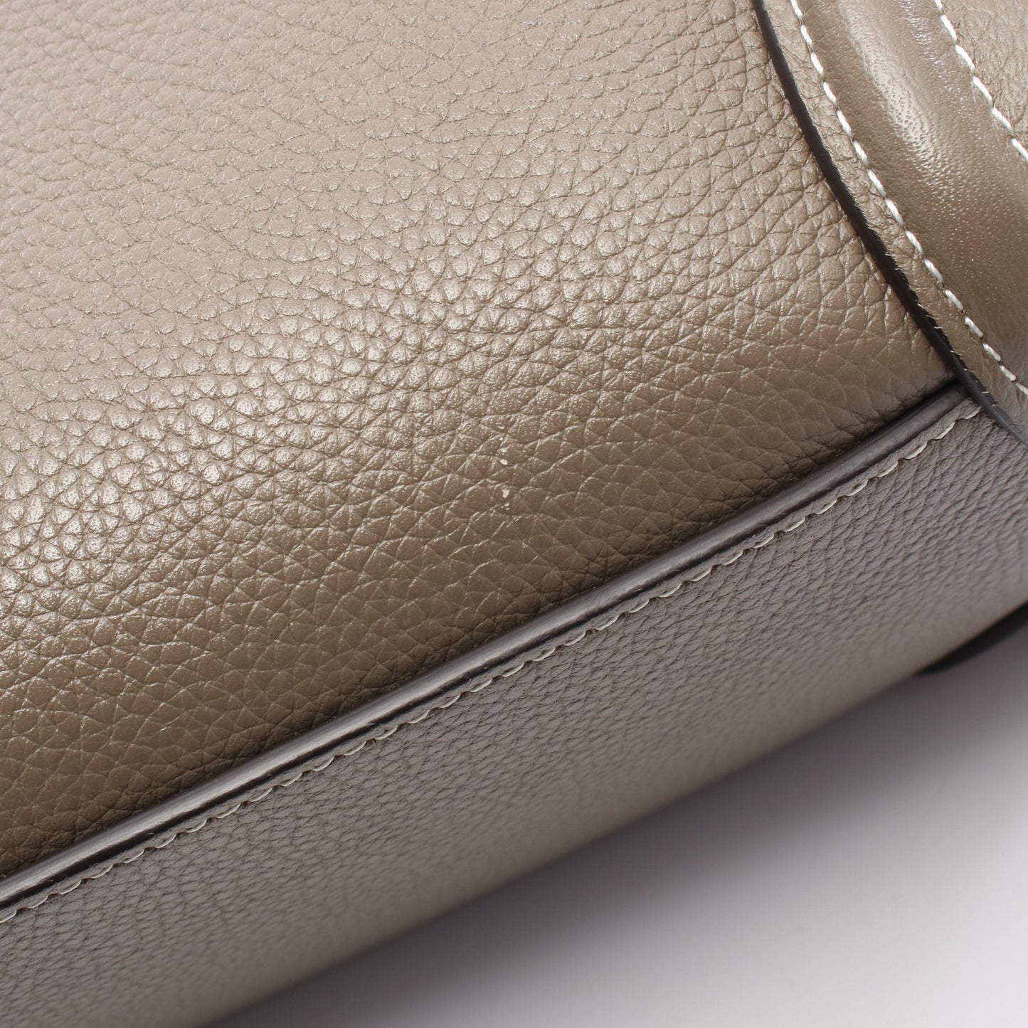ラゲージ マイクロ ショッパー ハンドバッグ レザー グレーブラウン セリーヌ バッグ CELINE