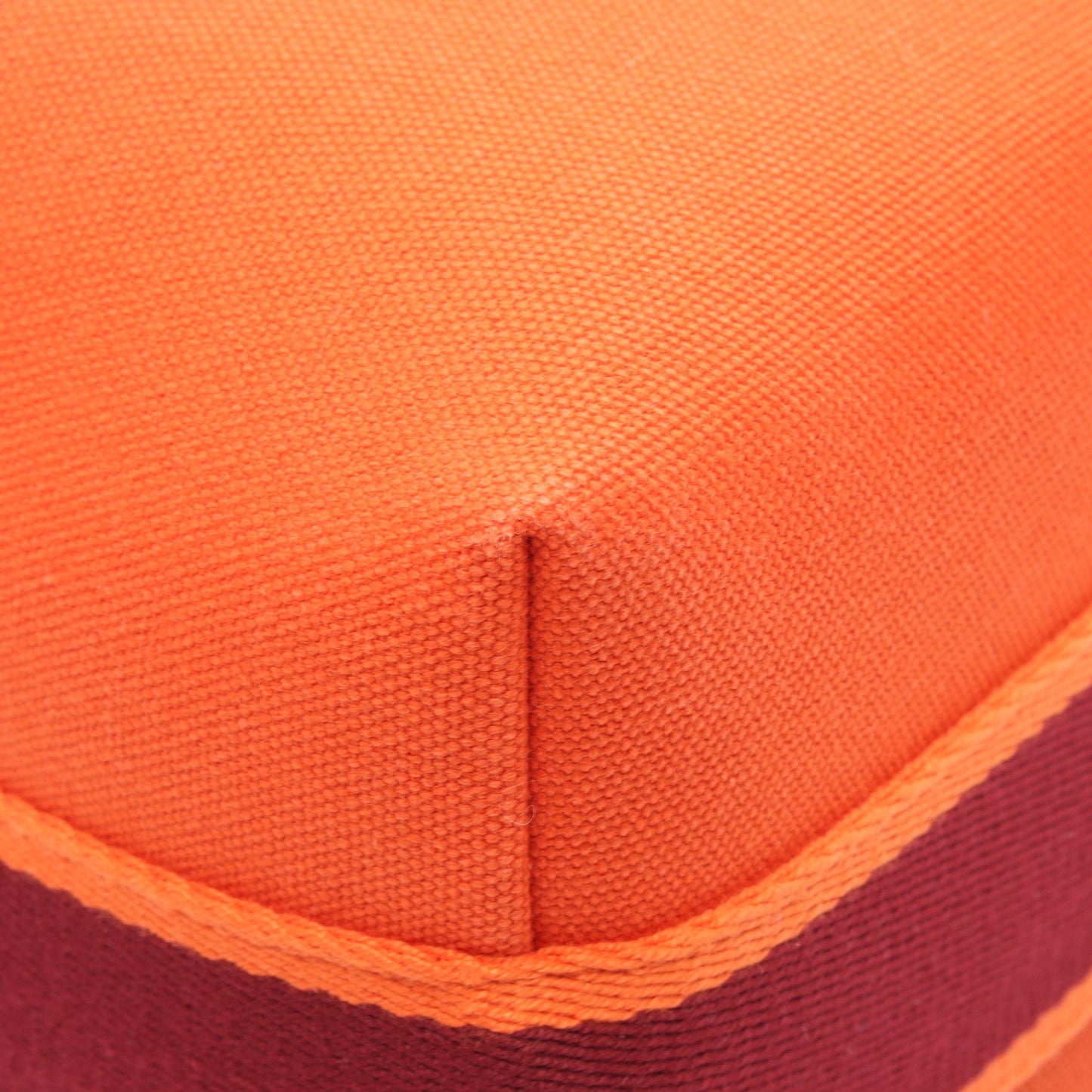 ブリッドアブラックPM フー ハンドバッグ キャンバス オレンジ ボルドー シルバー金具 エルメス バッグ HERMES