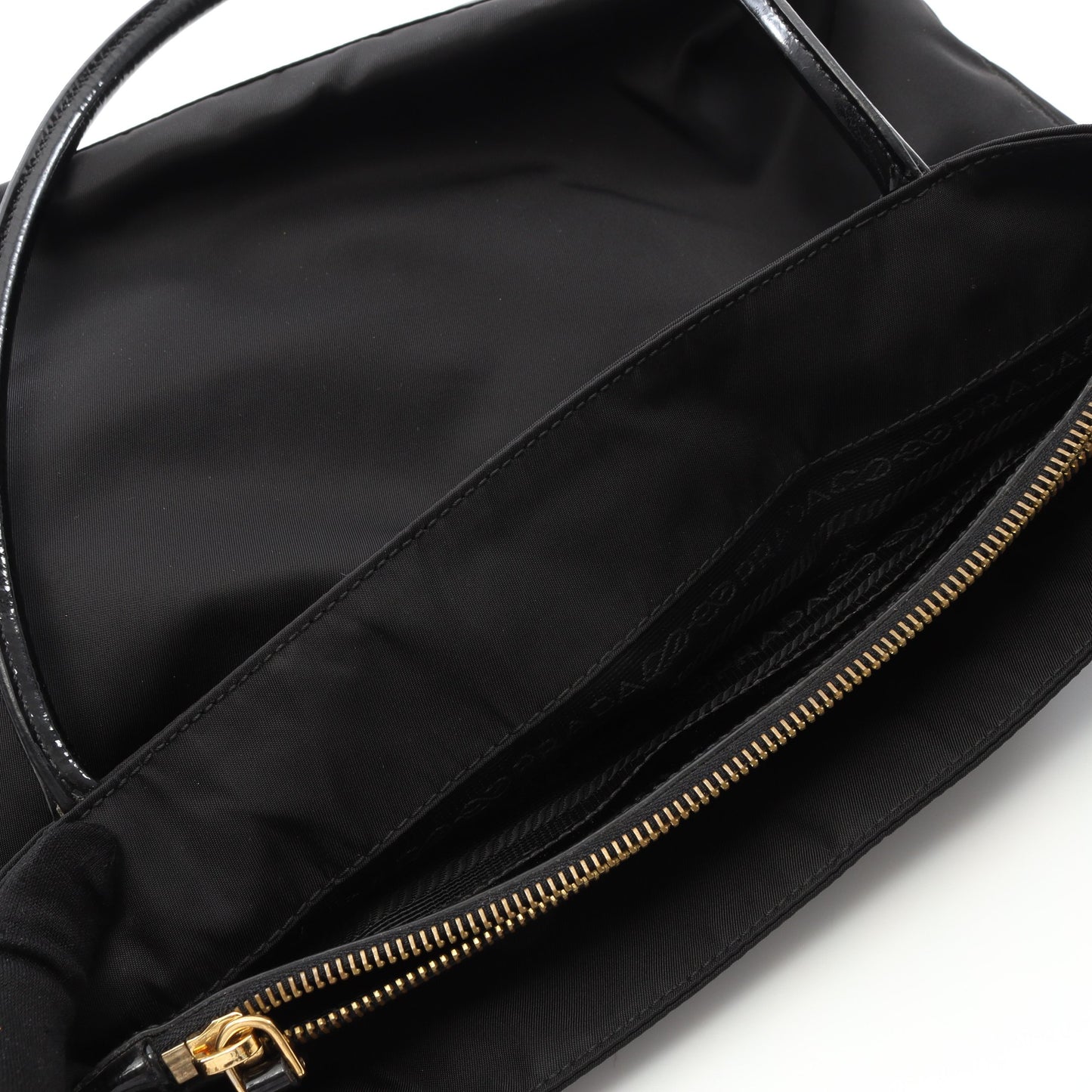 TESSUTO CITY ハンドバッグ トートバッグ ナイロン レザー ブラック プラダ バッグ PRADA