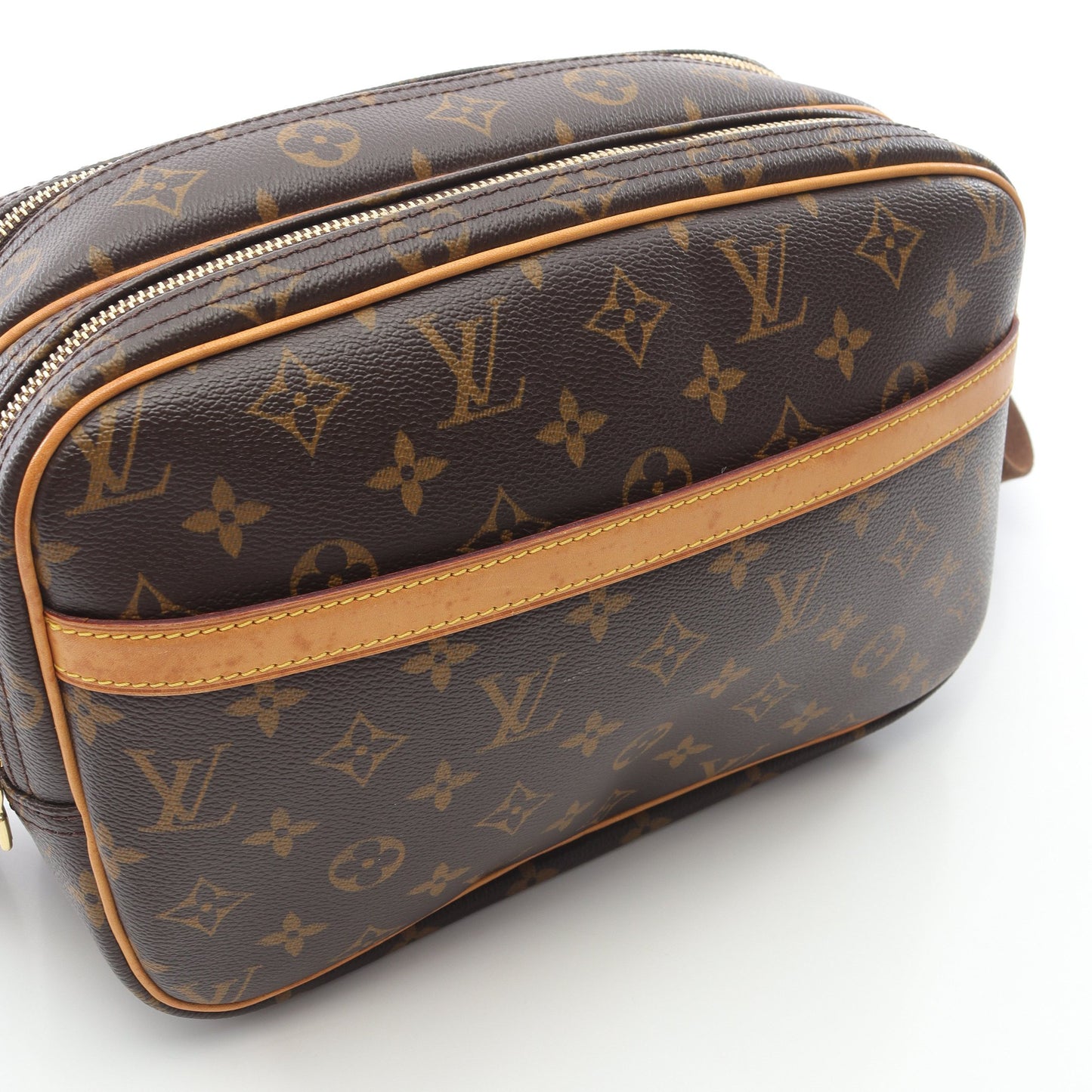 リポーターPM モノグラム ショルダーバッグ PVC レザー ブラウン ルイヴィトン バッグ LOUIS VUITTON
