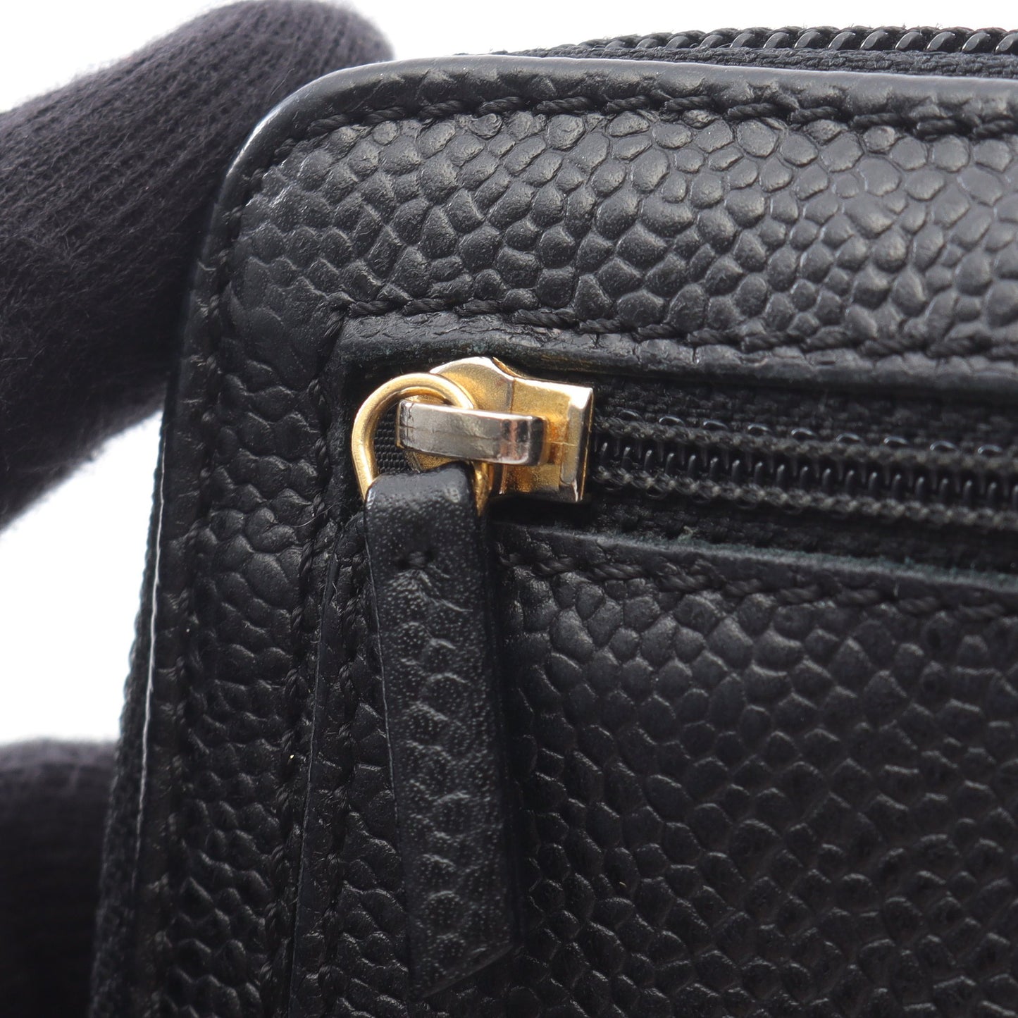 ココマーク ラウンドファスナー長財布 キャビアスキン ブラック ゴールド金具 シャネル 財布・小物 CHANEL