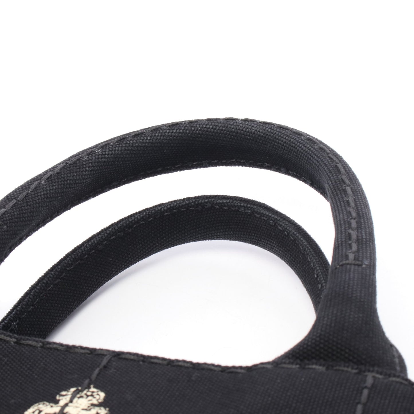 CANAPA カナパ ハンドバッグ トートバッグ キャンバス ブラック 2WAY プラダ バッグ PRADA