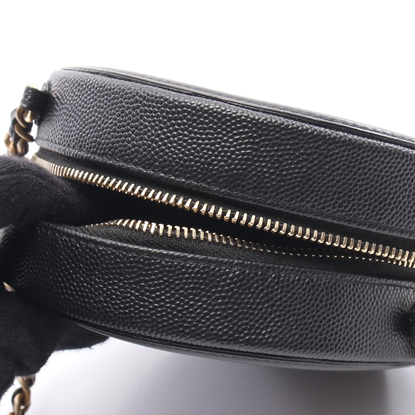CCフィグリー チェーンショルダーバッグ キャビアスキン ブラック ゴールド金具 シャネル バッグ CHANEL