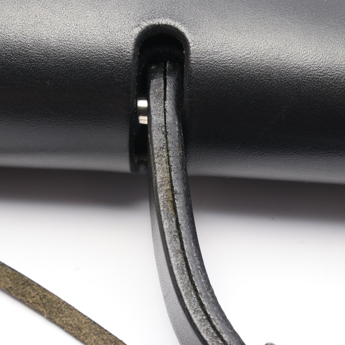 エールバッグPM ハンドバッグ トワルオフィシエ レザー ブラック シルバー金具 □F刻印 エルメス バッグ HERMES