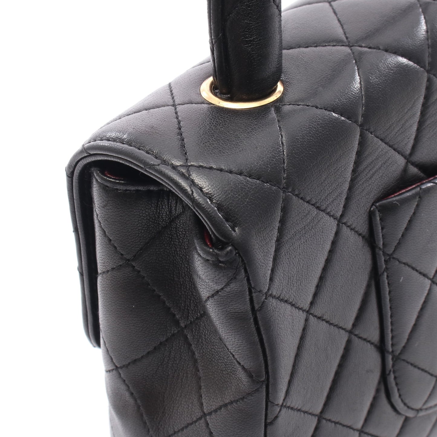 マトラッセ 親子バッグ ハンドバッグ ラムスキン ブラック ゴールド金具 シャネル バッグ CHANEL