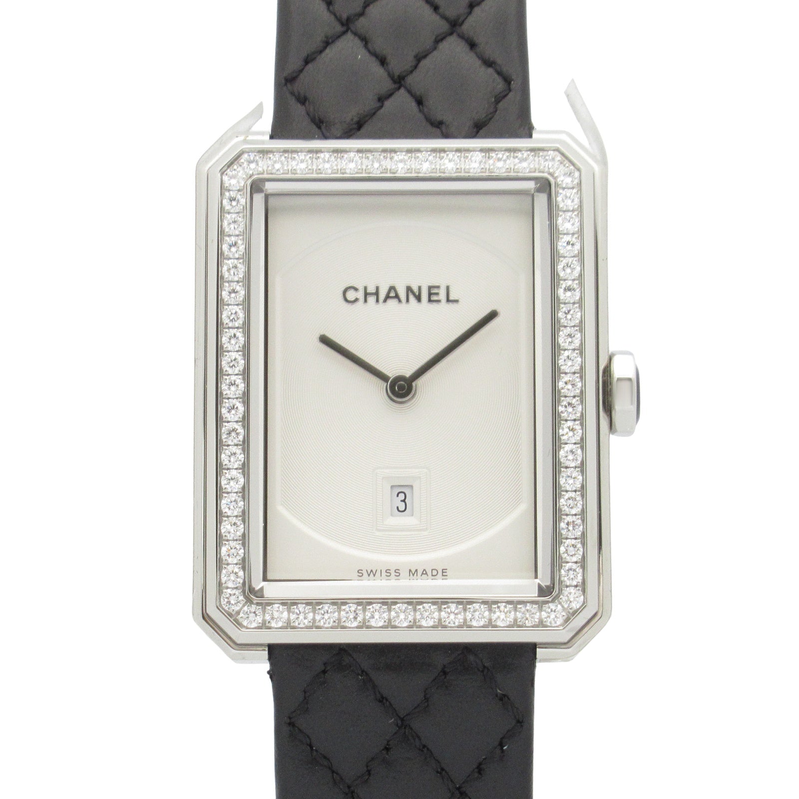 【稼働品・保証書あり】CHANELラ・ロンド腕時計ホワイト CHANEL シャネル J12 腕時計 ホワイトセラミック H0968 クオーツ
