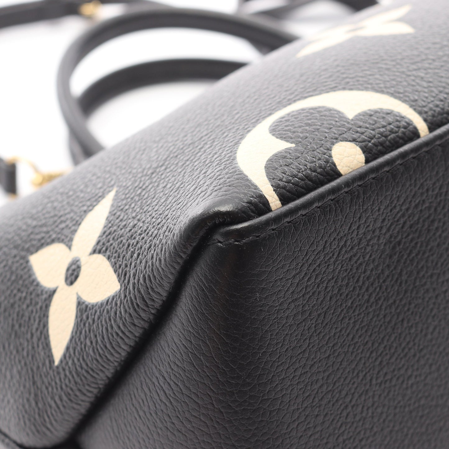 プティ パレPM バイカラーモノグラムアンプラント ハンドバッグ レザー ブラック ベージュ 2WAY ルイヴィトン バッグ LOUIS VUITTON