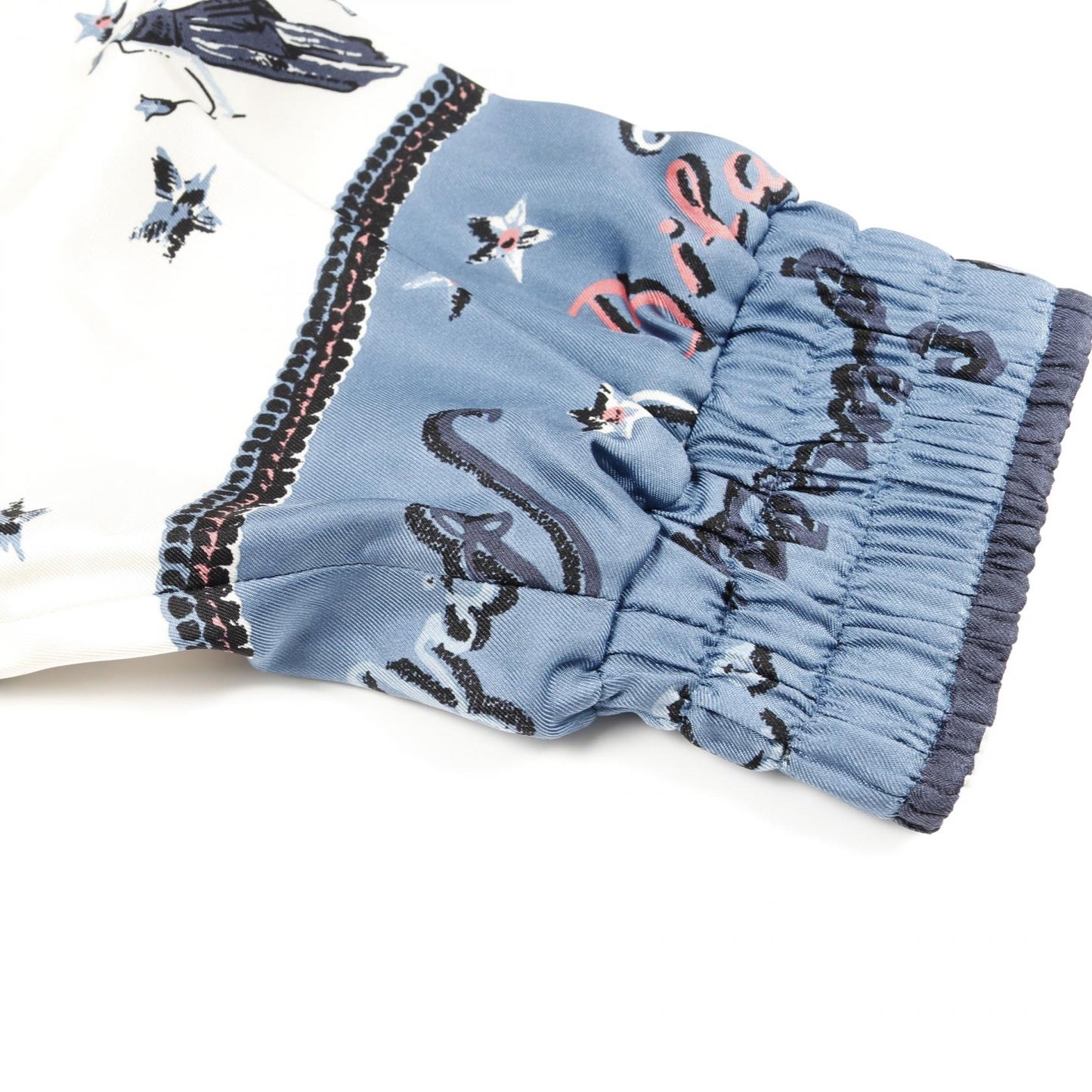ASTROLOGY MOTIF リバーシブルブルゾン ボンバージャケット シルク オフホワイト ブルー マルチカラー フェンディ アウター FENDI