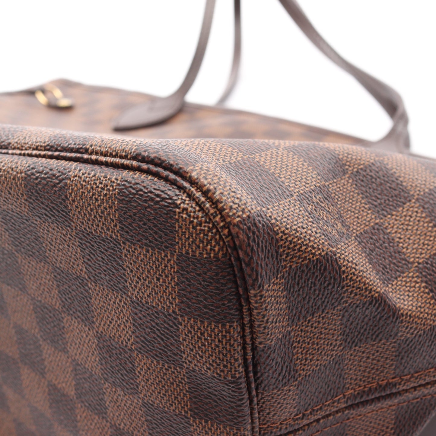 ネヴァーフルMM ダミエエベヌ ショルダーバッグ トートバッグ PVC レザー ブラウン ルイヴィトン バッグ LOUIS VUITTON