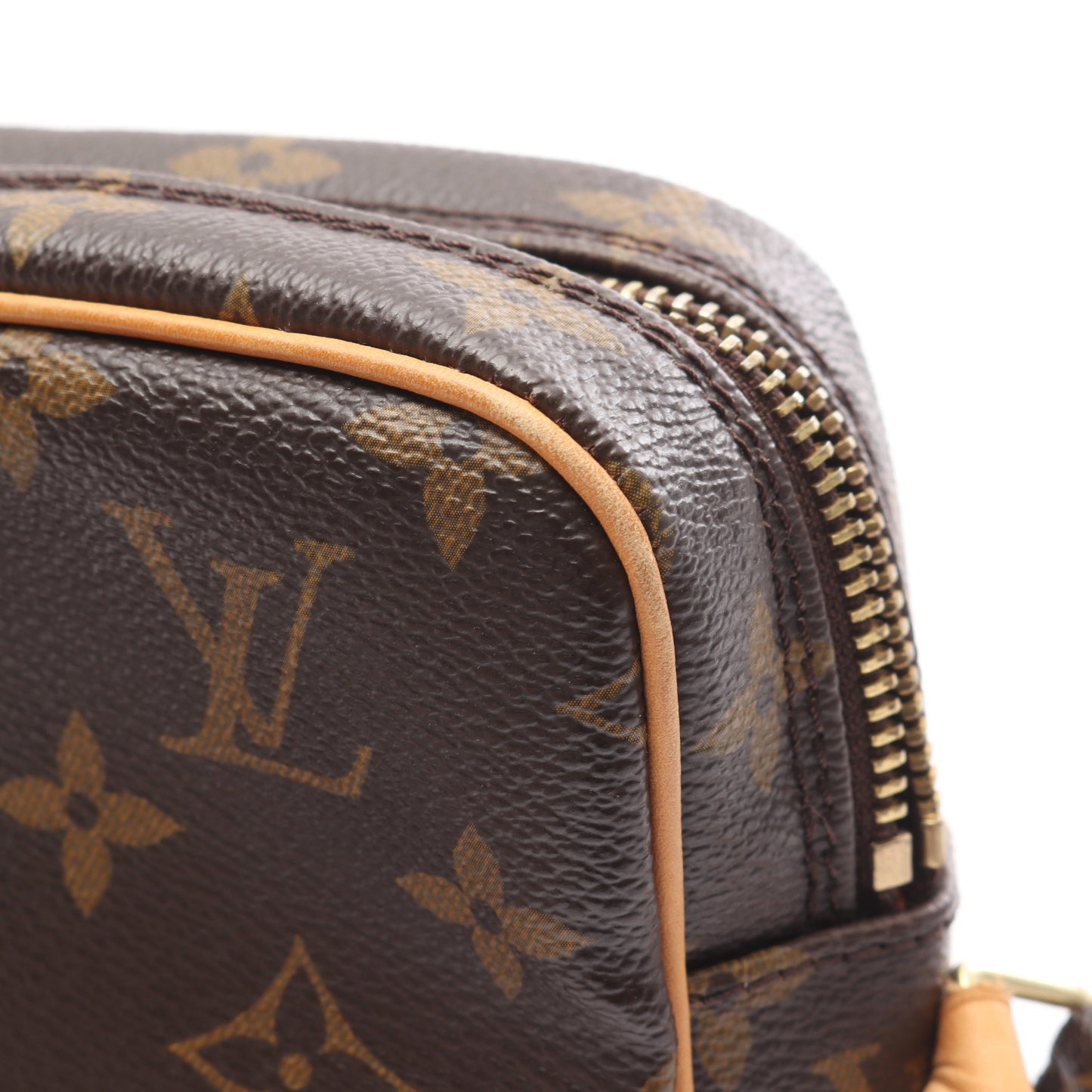 ダヌーブ モノグラム ショルダーバッグ PVC レザー ブラウン ルイヴィトン バッグ LOUIS VUITTON