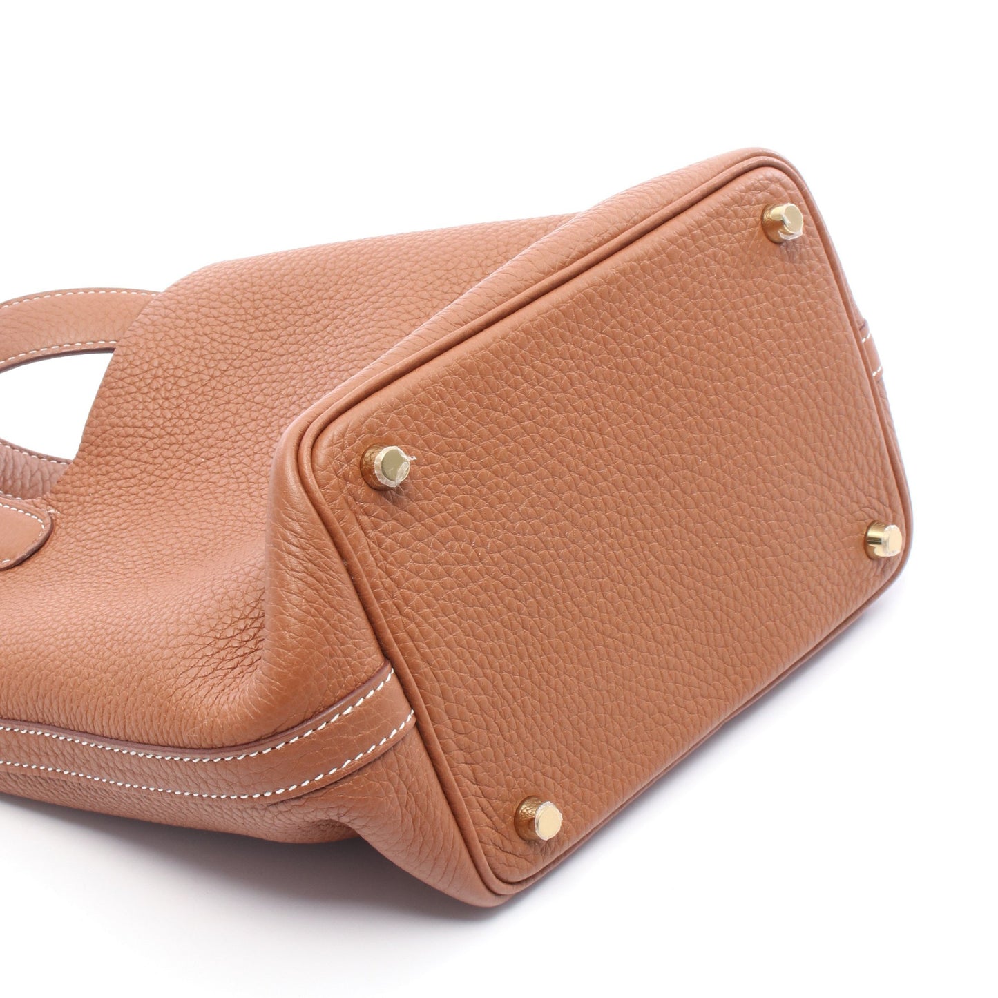 ピコタンロックPM ゴールド ハンドバッグ トリヨンクレマンス ブラウン ゴールド金具 U刻印 エルメス バッグ HERMES