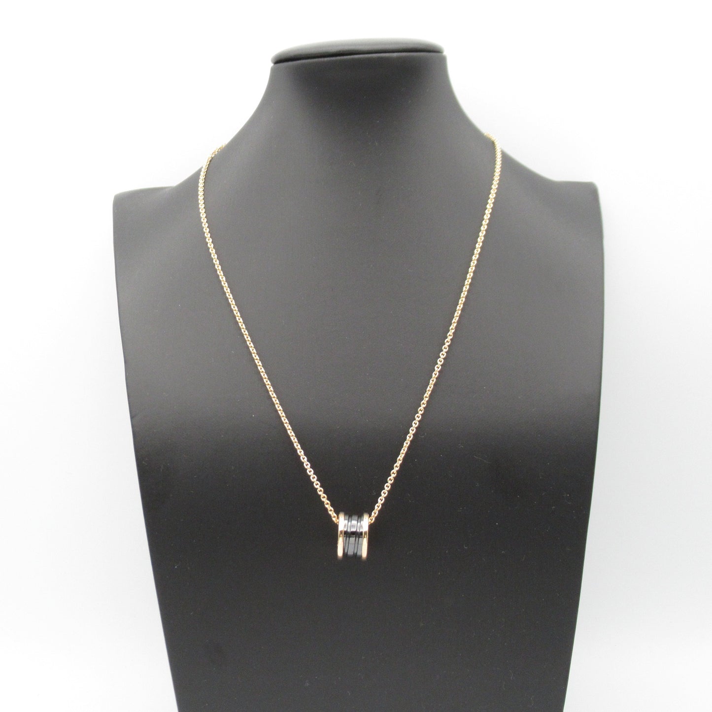 B-zero1 ネックレス セラミック ネックレス K18PG(ピンクゴールド) セラミック ブラック ブルガリ アクセサリー BVLGARI