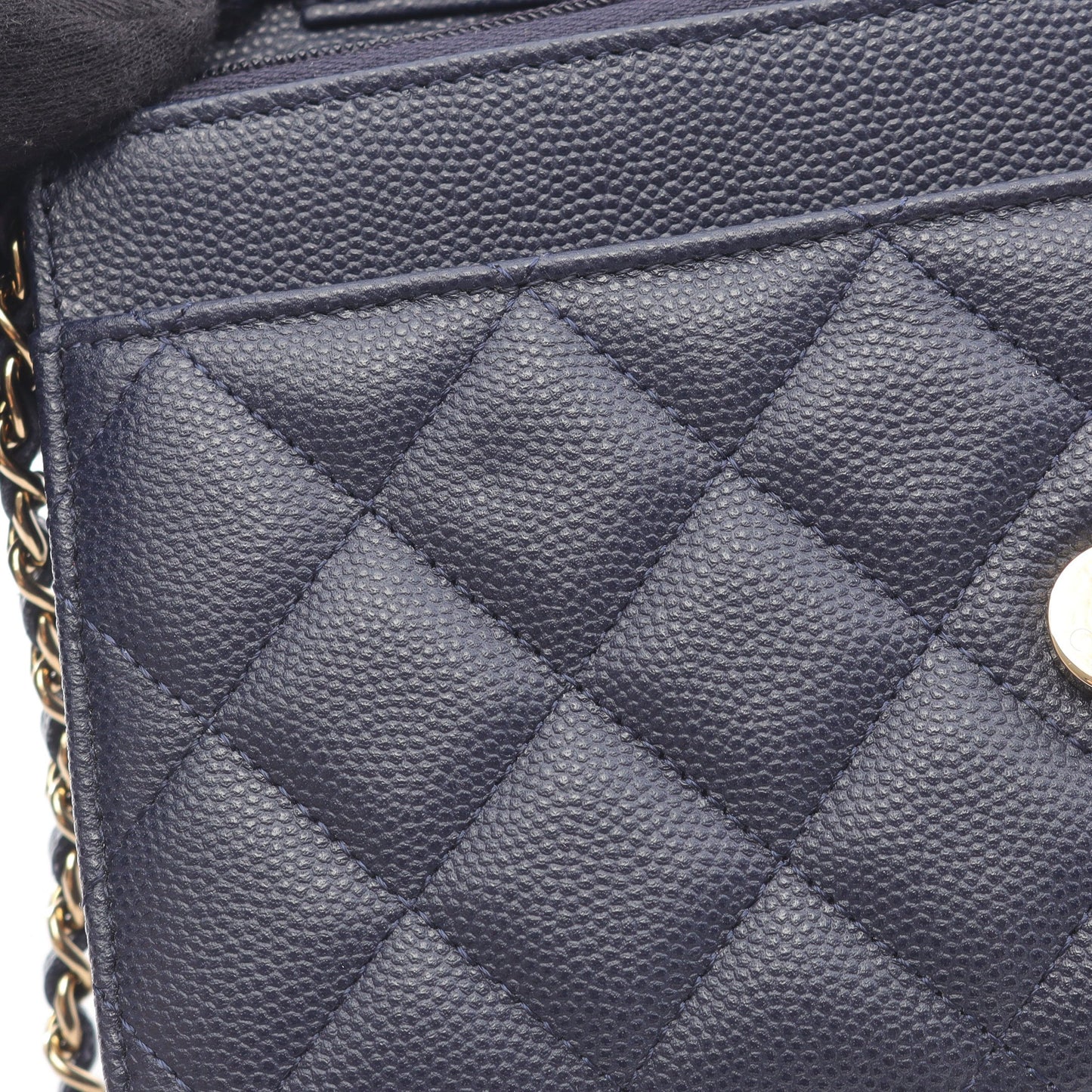 マトラッセ チェーンウォレット キャビアスキン ネイビー ゴールド金具 シャネル バッグ CHANEL