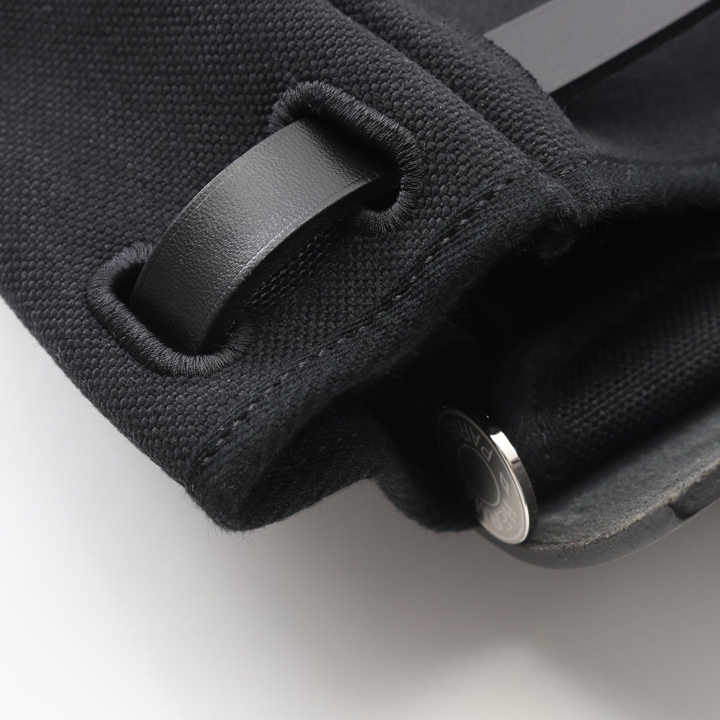 エールバッグジップPM ハンドバッグ トワルミリタリー ヴァッシュハンター ブラック シルバー金具 2WAY U刻印 エルメス バッグ HERMES