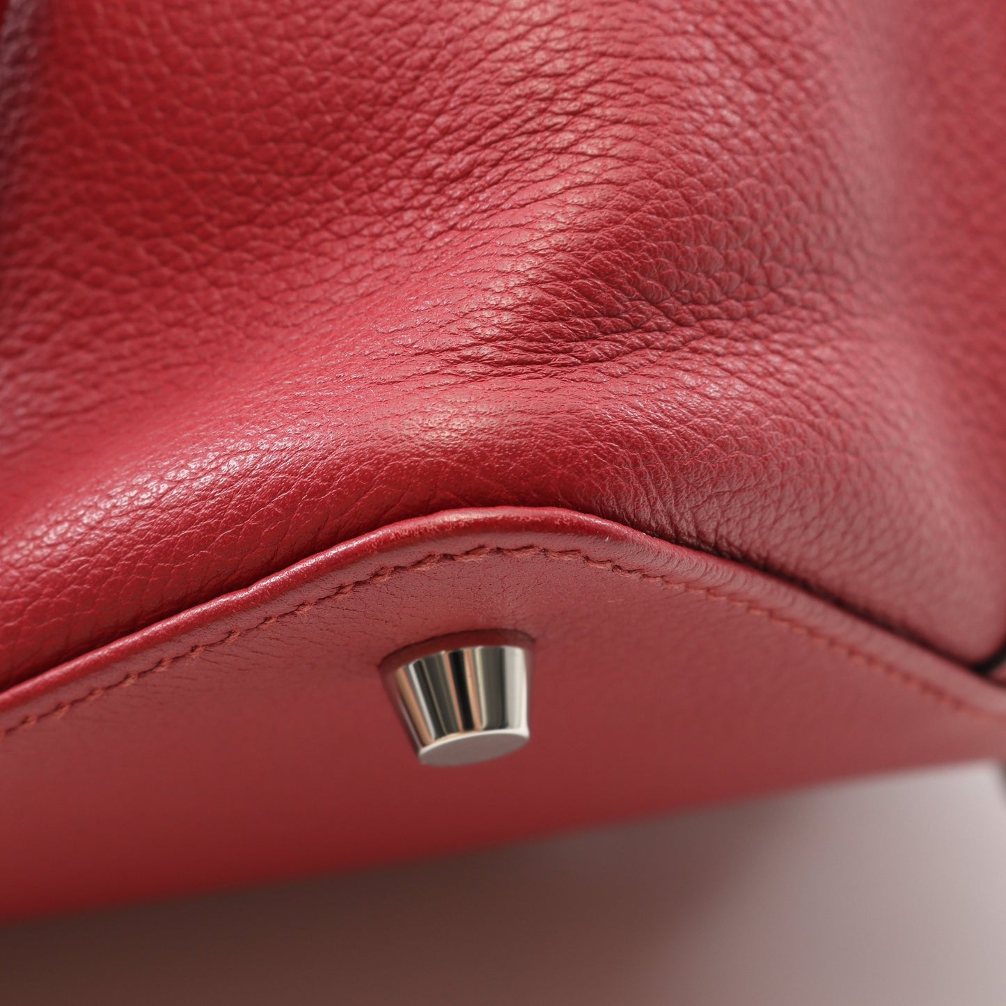 ツールボックス20 ハンドバッグ エバーカラー レッド シルバー金具 2WAY A刻印 エルメス バッグ HERMES