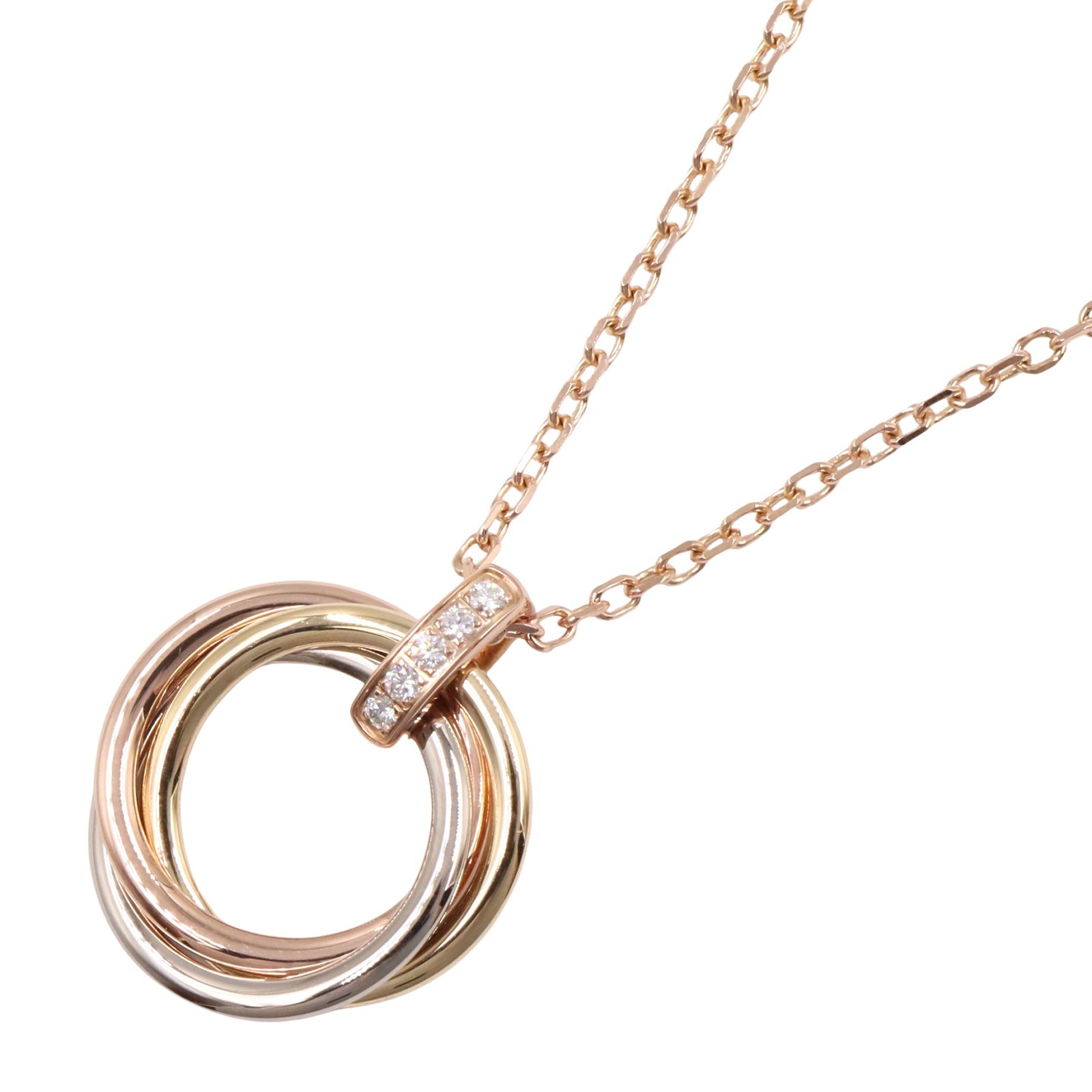 トリニティ ネックレス ダイヤ ネックレス K18（イエローゴールド