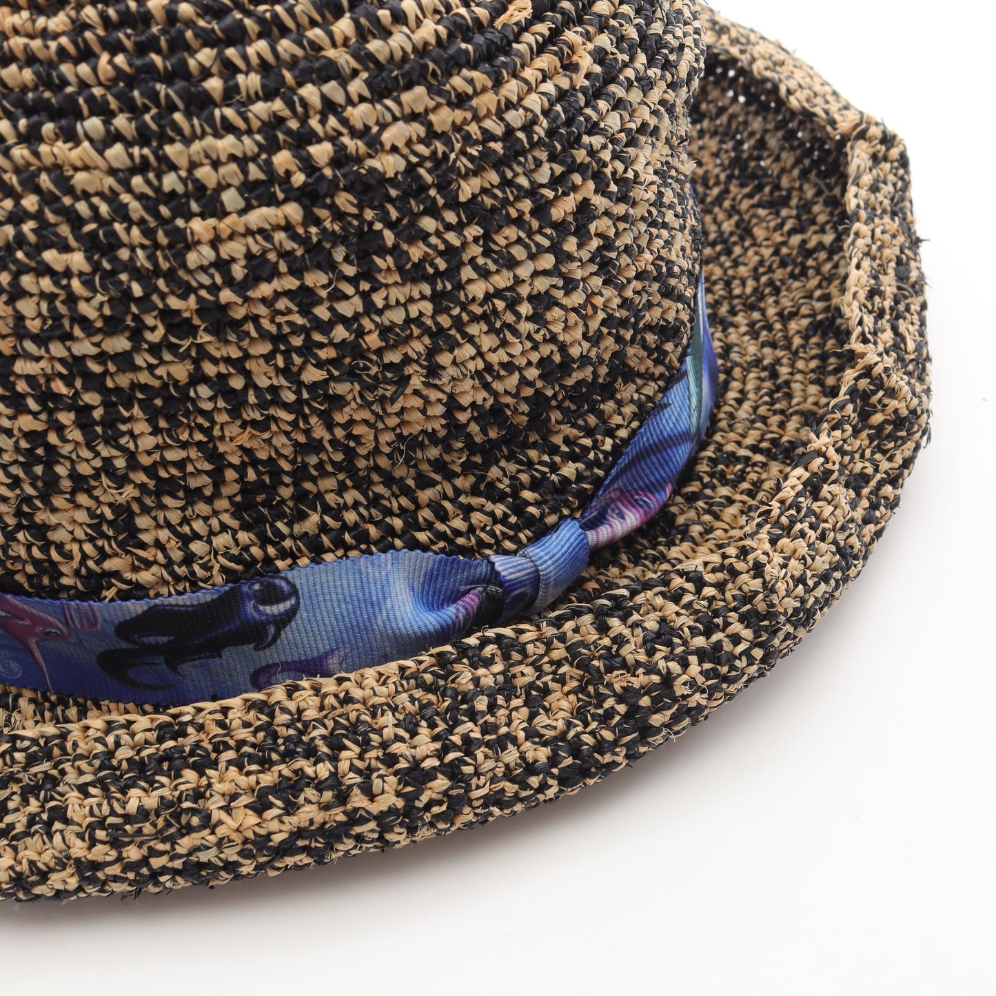 DIOR × Kenny Scharf ハット 帽子 ラフィア ベージュ ブラック ライトブルー ディオール 財布・小物 DIOR