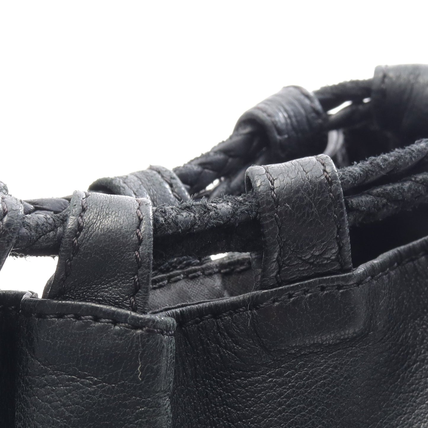 クロスパッチ ドローストリングサック 巾着 ポーチ レザー SV925 ブラック クロムハーツ