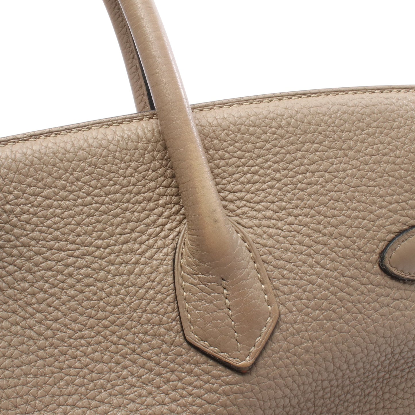 バーキン35 トレンチ ハンドバッグ トゴ グレーベージュ シルバー金具 □O刻印 エルメス バッグ HERMES