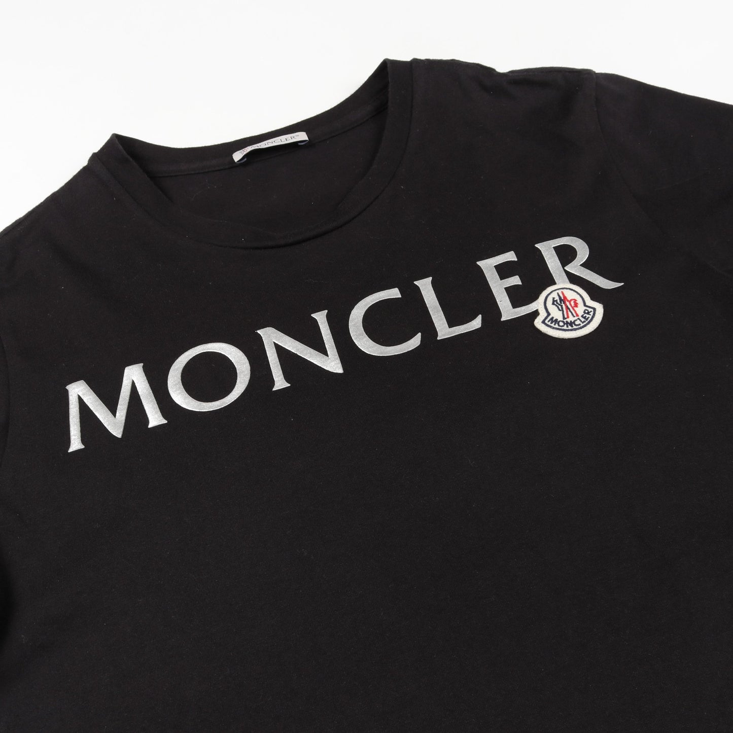Tシャツ クルーネック ロゴ コットン ブラック モンクレール トップス MONCLER