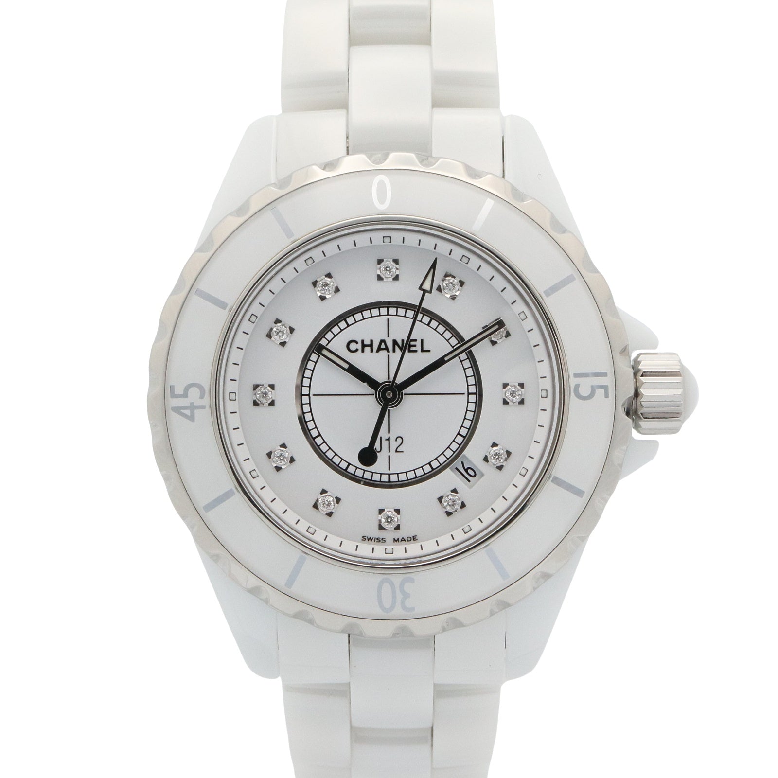 CHANEL クォーツ腕時計 レディース Chanel J12 Chromatic 33mm Titanium Ceramic Grey Dial Ladies Quartz