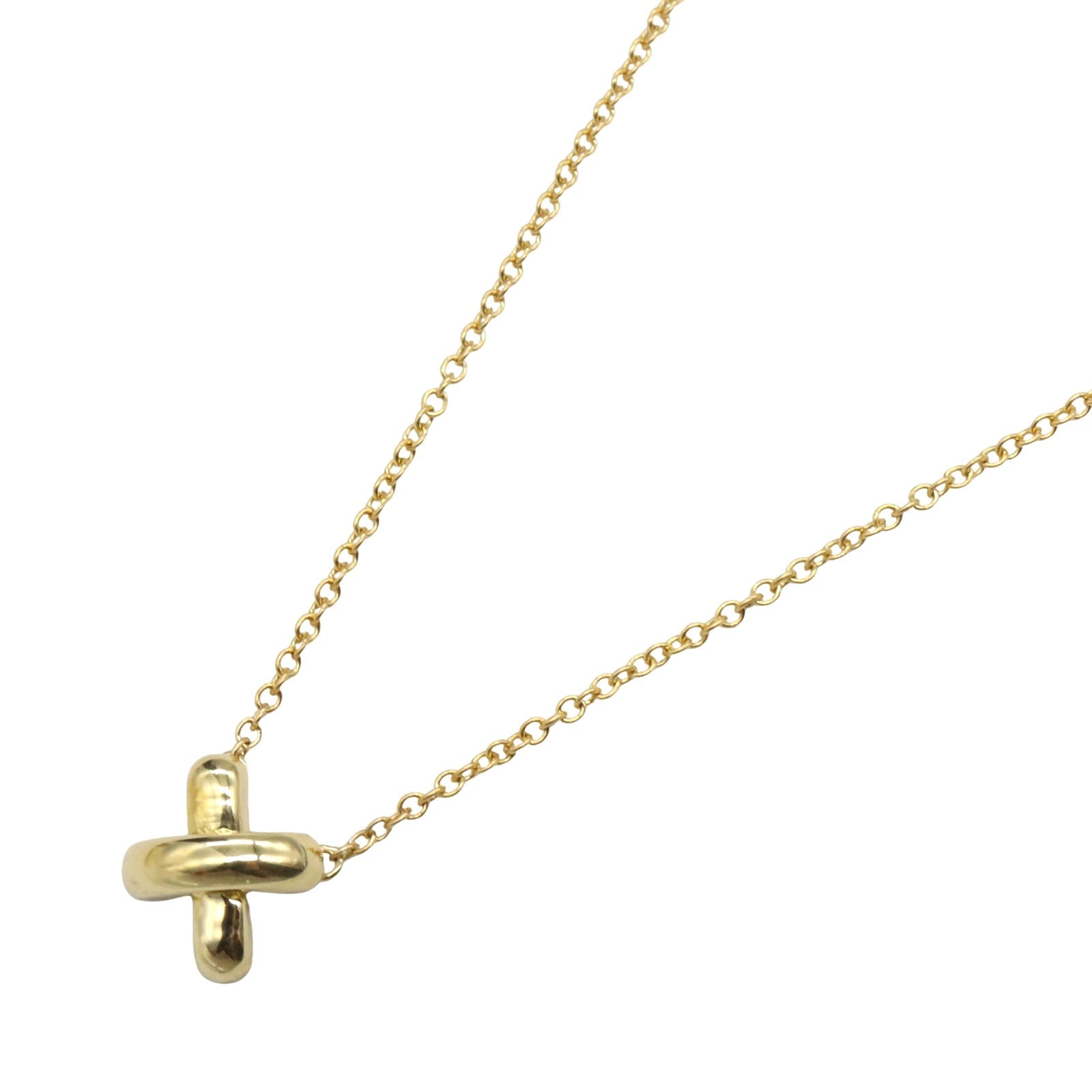 TIFFANY ティファニー K18 クロスステッチ ピアス 6459