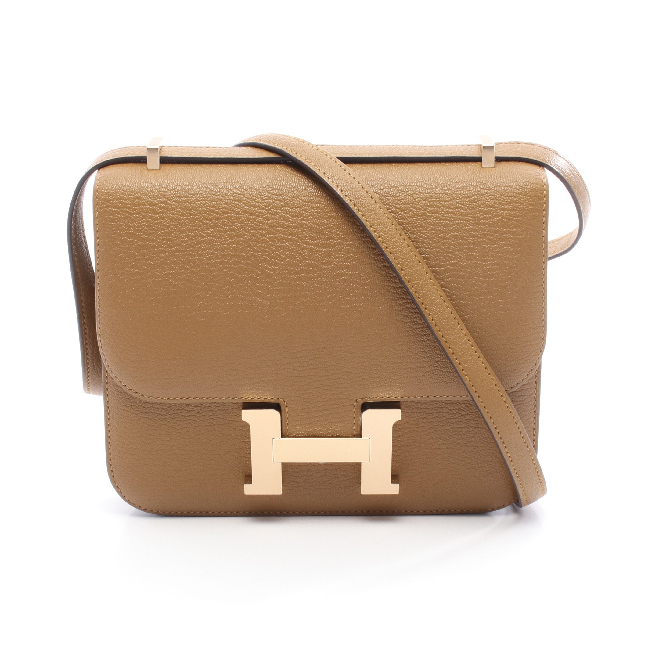 エルメス HERMES コンスタンス3 ミニ ミロワール ヴェルソ クラフト ショルダーバッグ バッグ シェーブル シェーブル レディース ブラウン系 【中古】 コンスタンス3 ミニ ミロワール ヴェルソ クラフト ショルダーバッグ