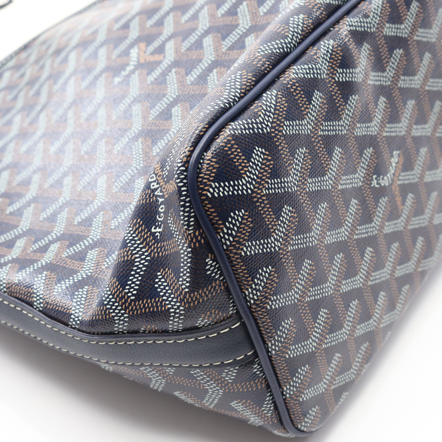 カペシアンMM ショルダーバッグ コーティングキャンバス レザー ネイビー マルチカラー ゴヤール バッグ GOYARD
