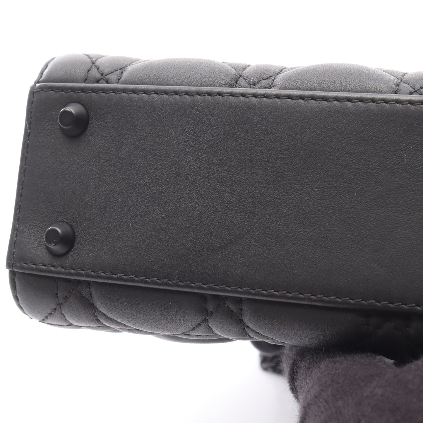 レディディオール ミニ カナージュ ハンドバッグ レザー ブラック 2WAY クリスチャンディオール バッグ Christian Dior