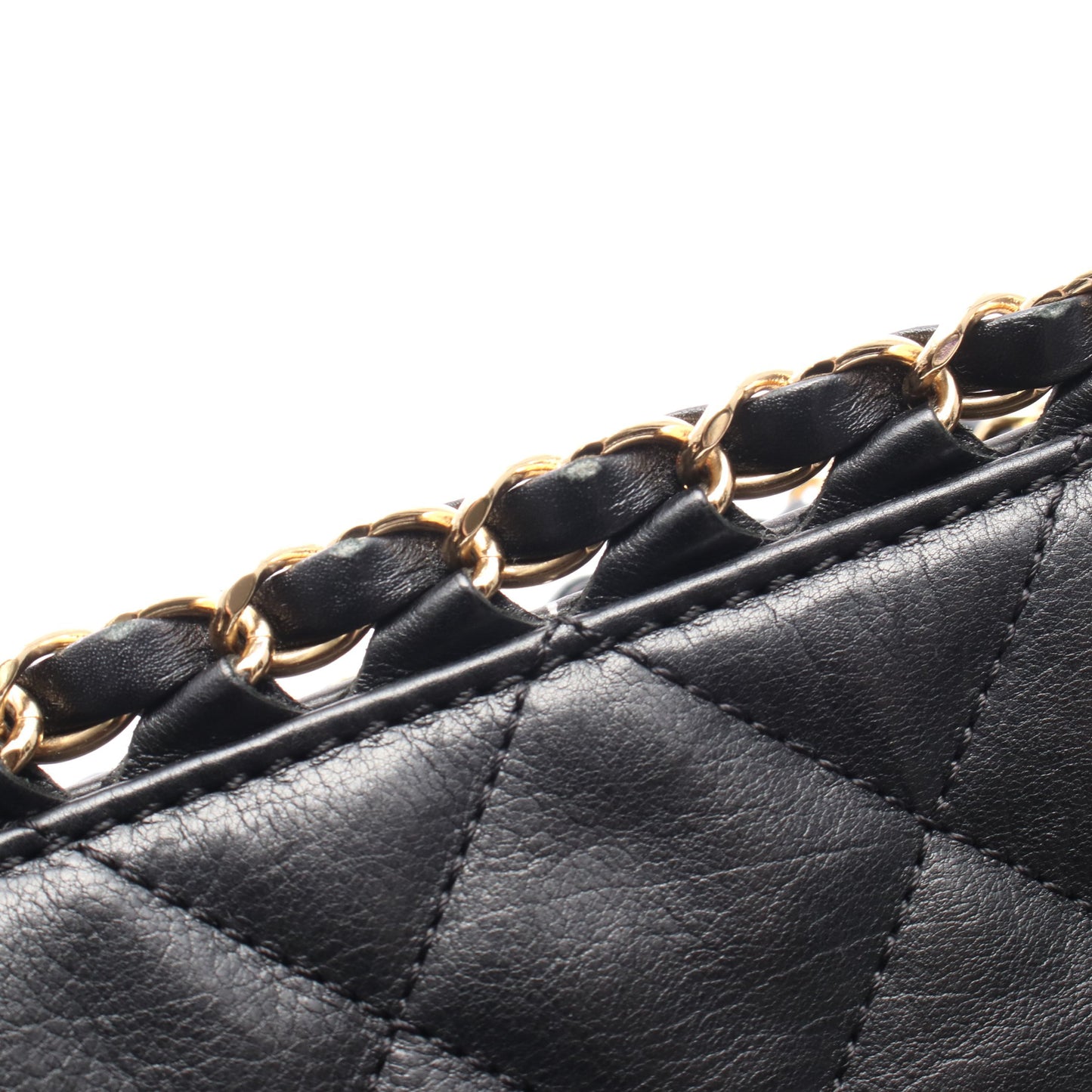 マトラッセ ココマーク チェーンショルダーバッグ レザー ブラック ゴールド金具 シャネル バッグ CHANEL