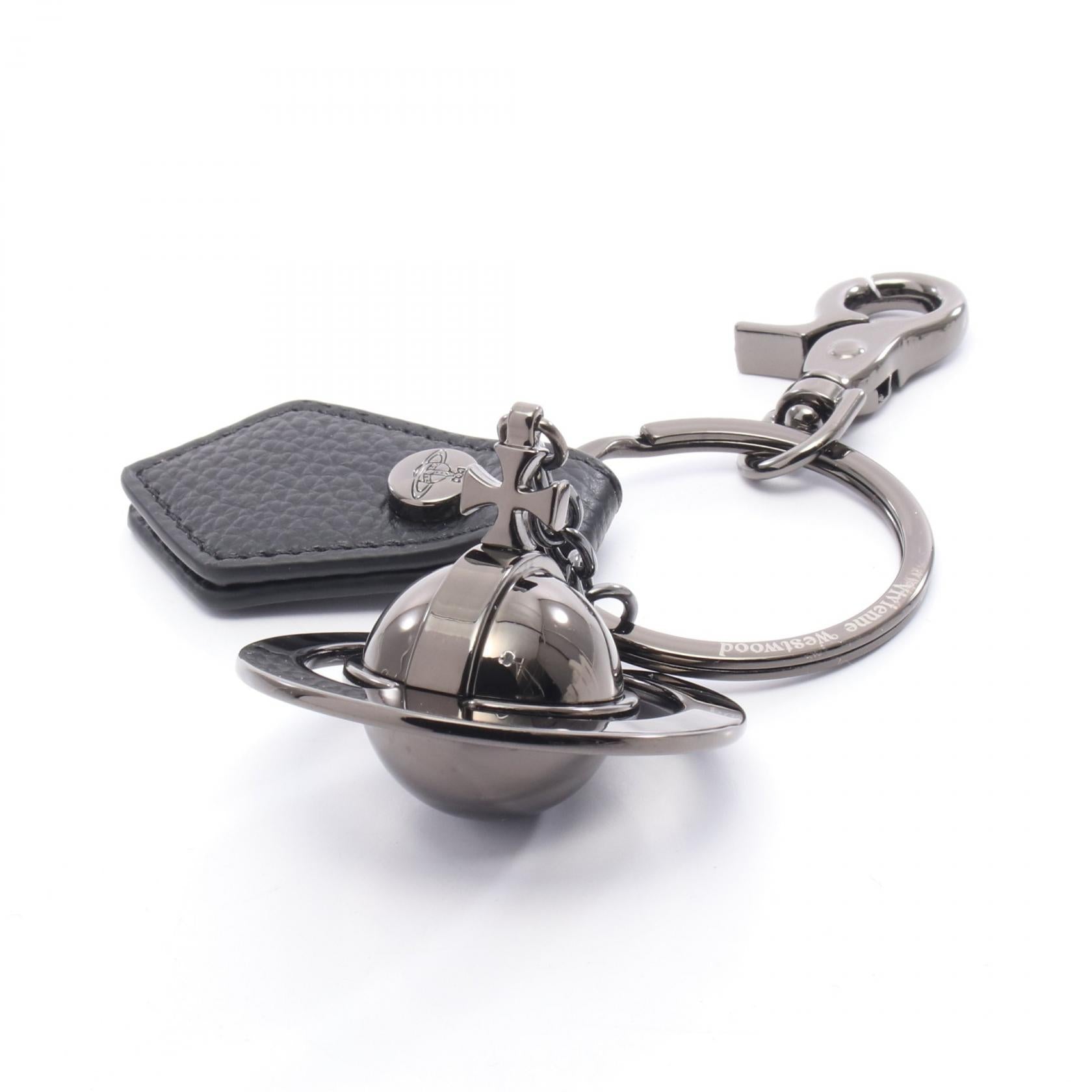 Vivienne Westwood✨ラウンドオーブキーホルダー　シルバー オーブ キーホルダー レザー シルバー ブラック ヴィヴィアン