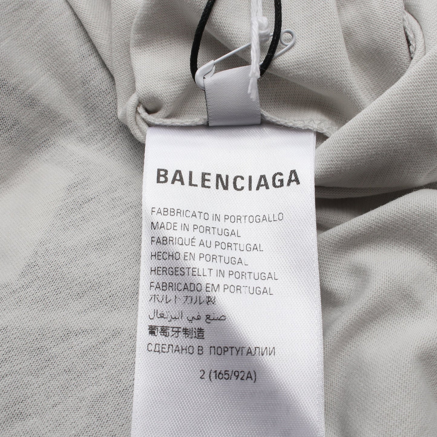BALENCIAGA × Automobili Lamborghini Tシャツ クルーネック 長袖 コットン ライトグレー オレンジ ブラック バレンシアガ トップス BALENCIAGA