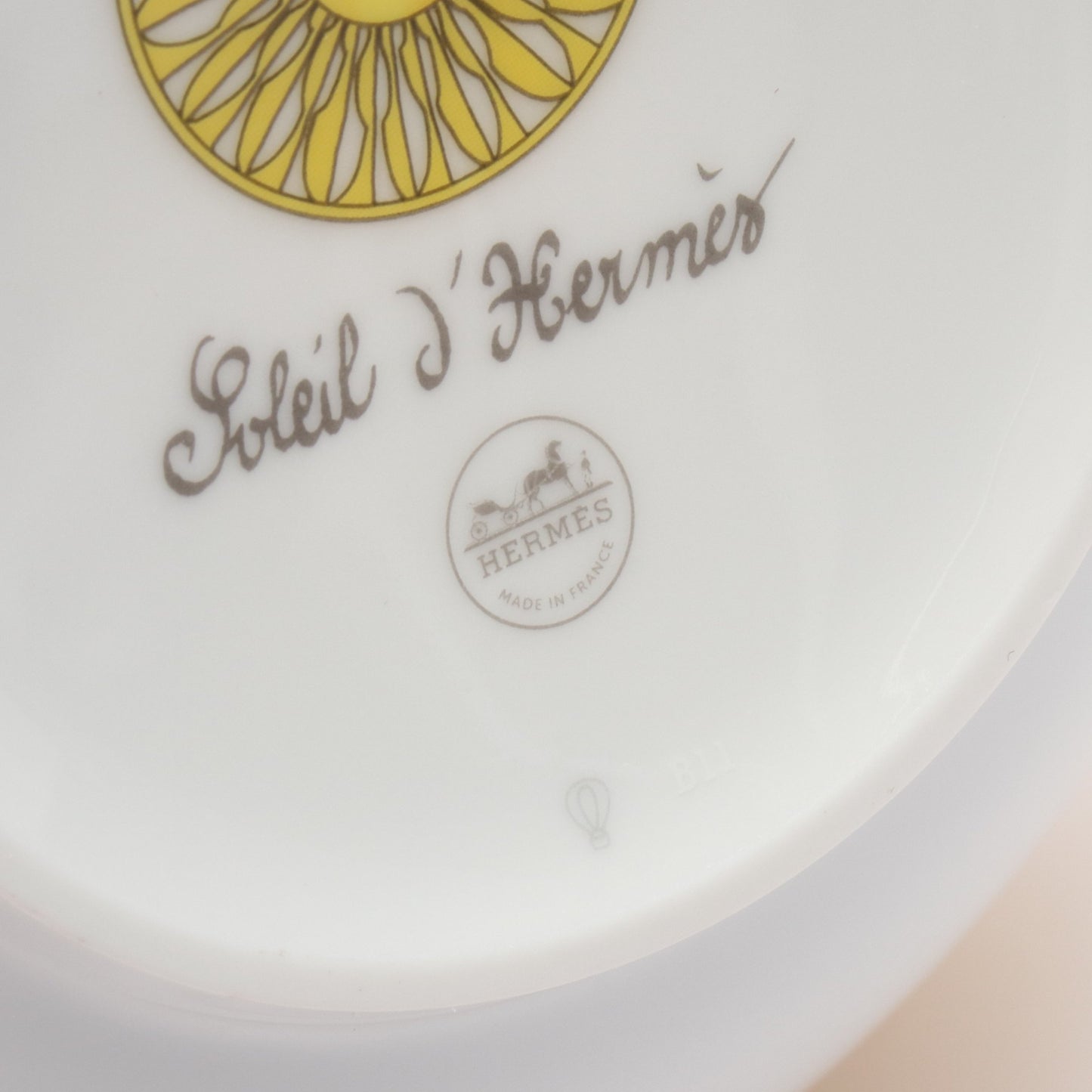ソレイユドゥエルメス ボウルGM 食器 陶器 イエロー ホワイト グレー エルメス 財布・小物 HERMES