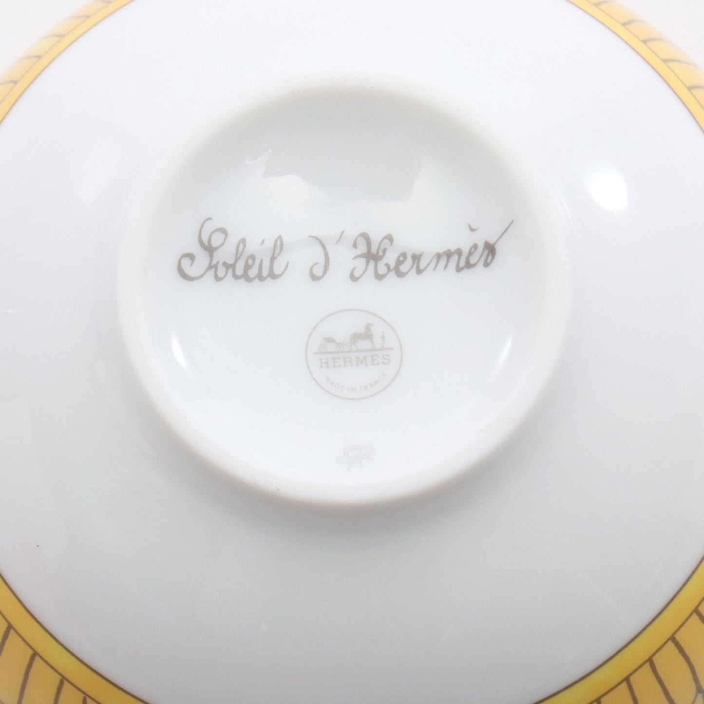 ソレイユドゥエルメス ボウルPM 食器 陶器 イエロー ホワイト グレー エルメス 財布・小物 HERMES