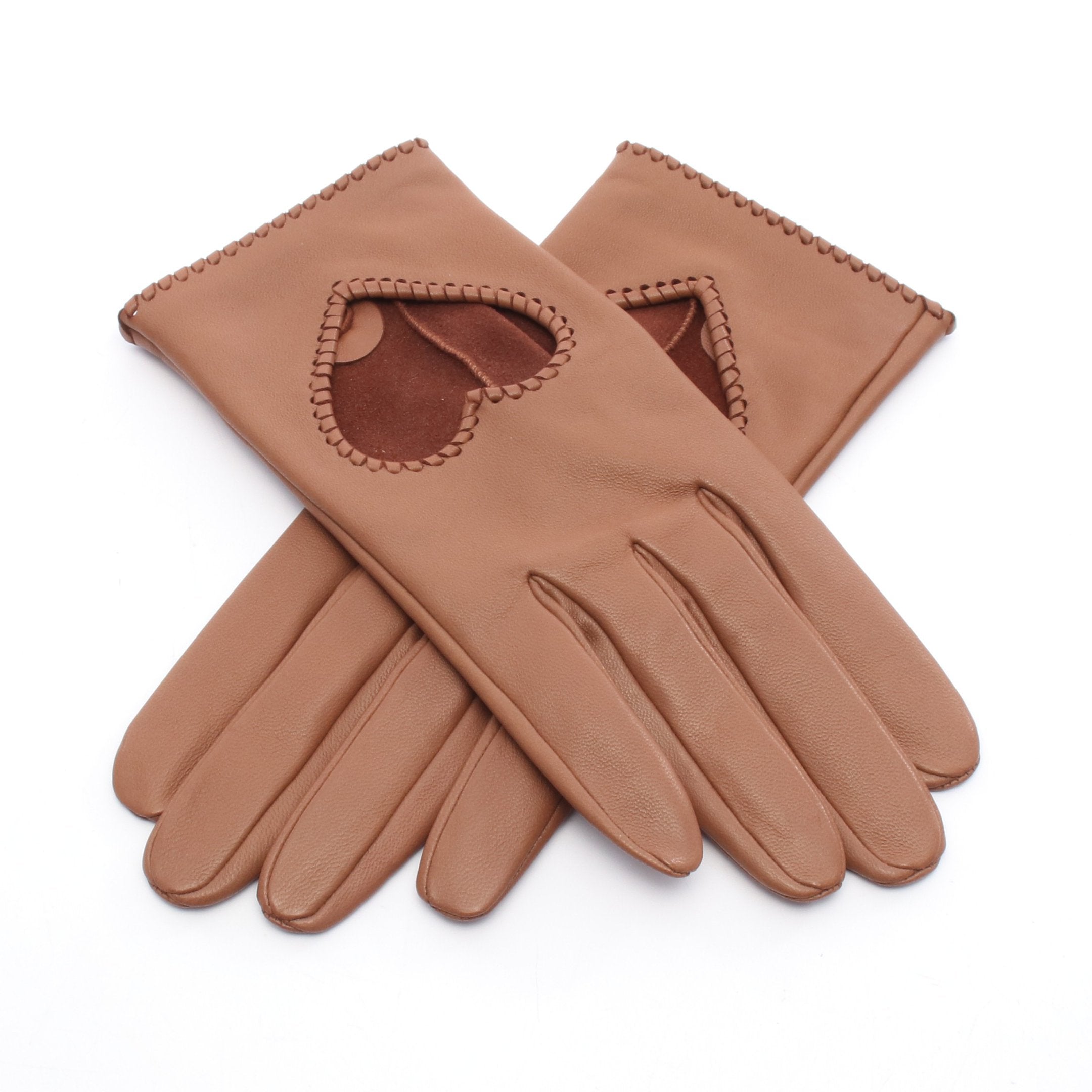 クルードセル 手袋 グローブ レザー ブラウン シルバー金具 エルメス