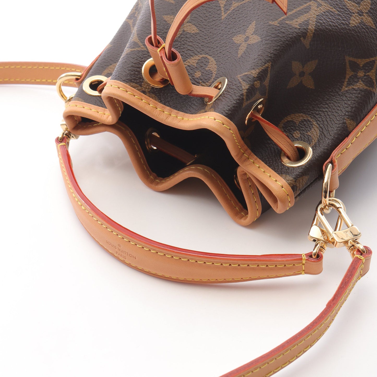 ナノ ノエ モノグラム ハンドバッグ PVC レザー ブラウン 2WAY ルイヴィトン バッグ LOUIS VUITTON