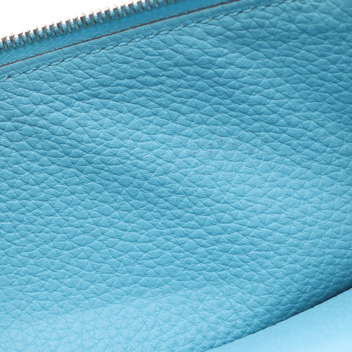 ドゴンロング ブルーノール 二つ折り長財布 トゴ ライトブルー シルバー金具 D刻印 エルメス 財布・小物 HERMES