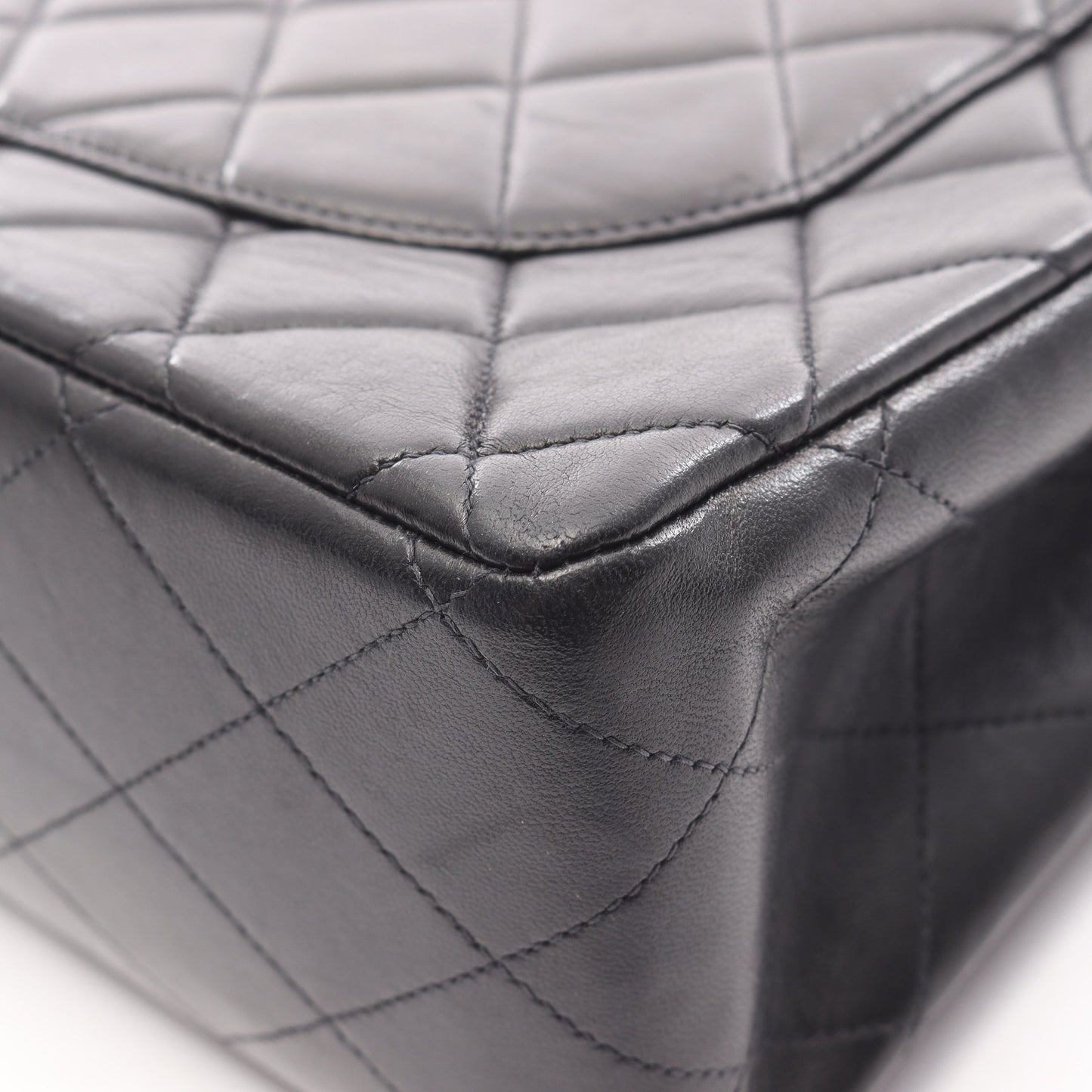 デカマトラッセ30 シングルフラップ Wチェーンショルダーバッグ ラムスキン ブラック ゴールド金具 シャネル バッグ CHANEL
