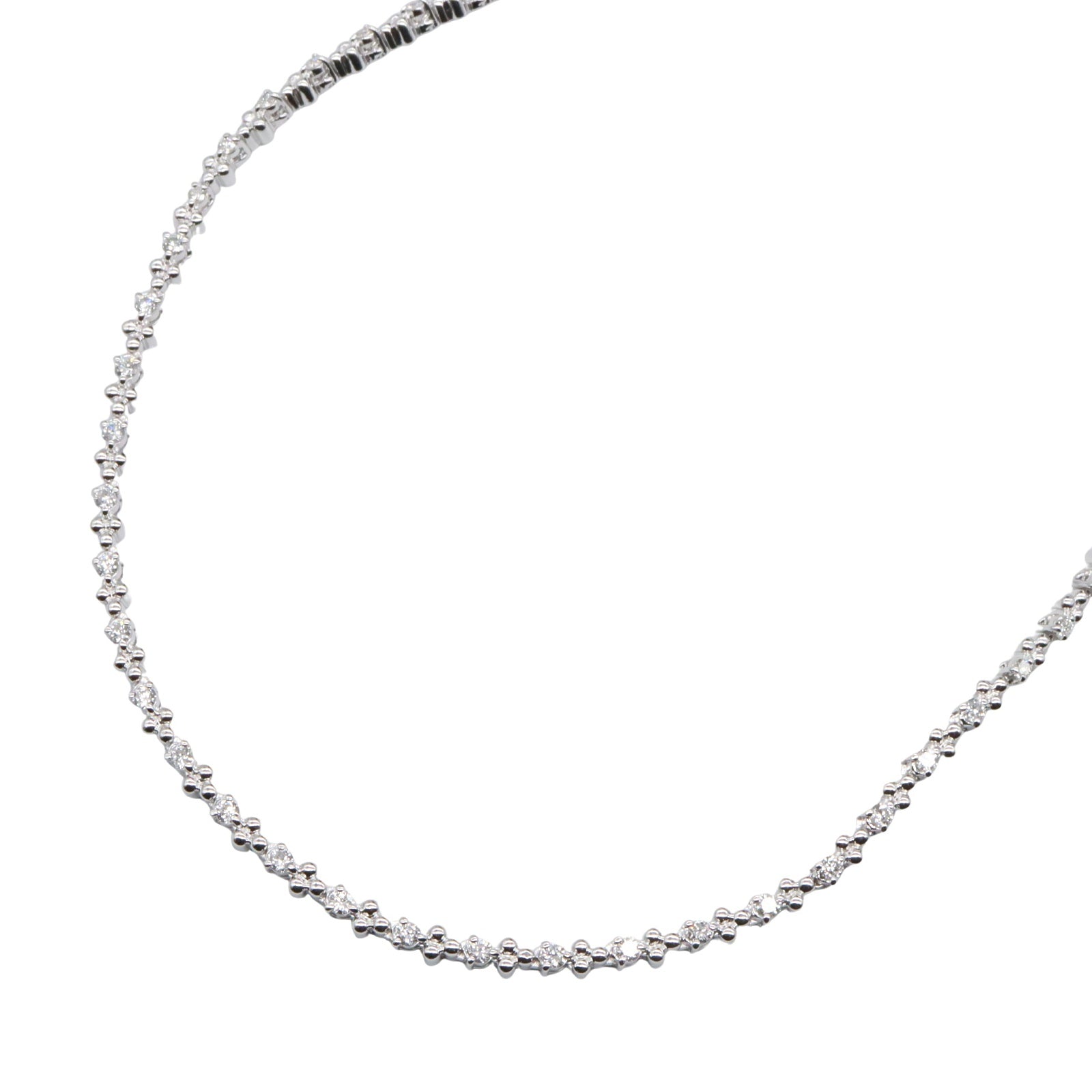 TASAKI 田崎 K18WG ホワイトゴールド ネックレス シェル ダイヤモンド 0.03ct クロス 十字架 デザイン 40cm