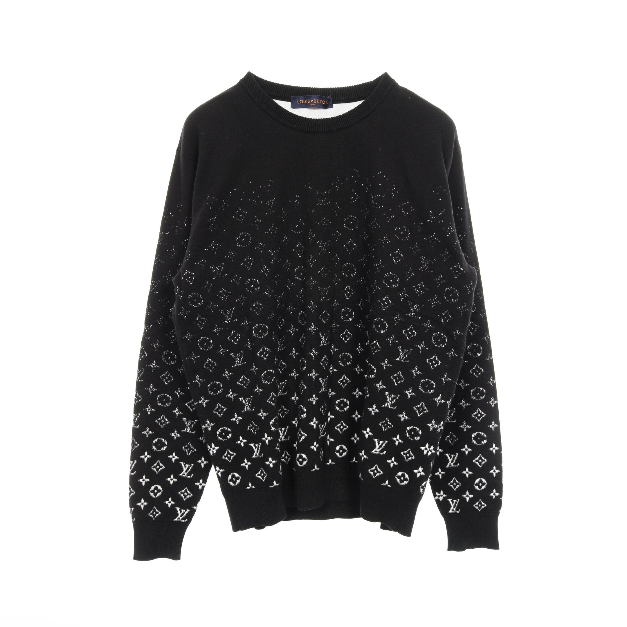 グラデーションモノグラム ニット クルーネック コットン