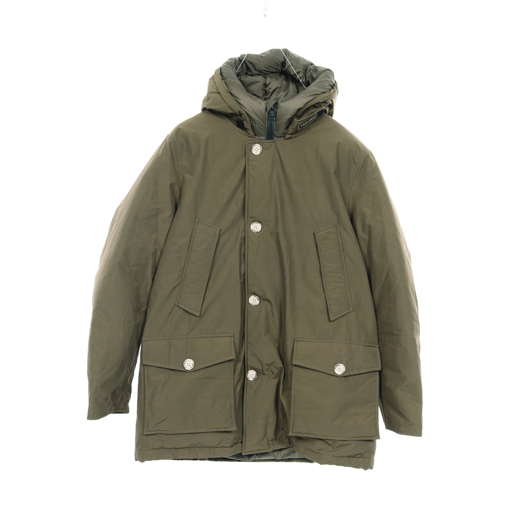 ウールリッチ WOOLRICH カーキジャケット コート マウンテンパーカーUSA製　65/35クロス 革タグ WOOLRICH(ウールリッチ) コート サイズS レディース - カーキ 長袖⁄春