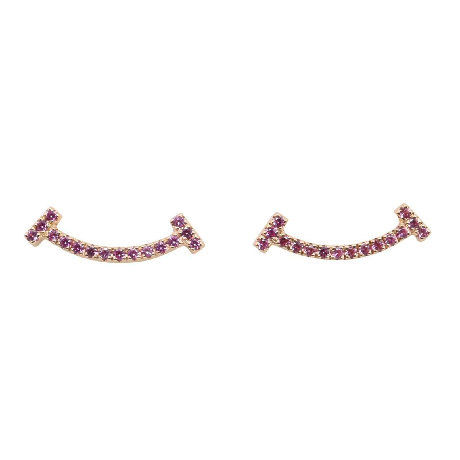 Tスマイルミニ ピンクサファイア ピアス ピアス K18PG（ピンクゴールド