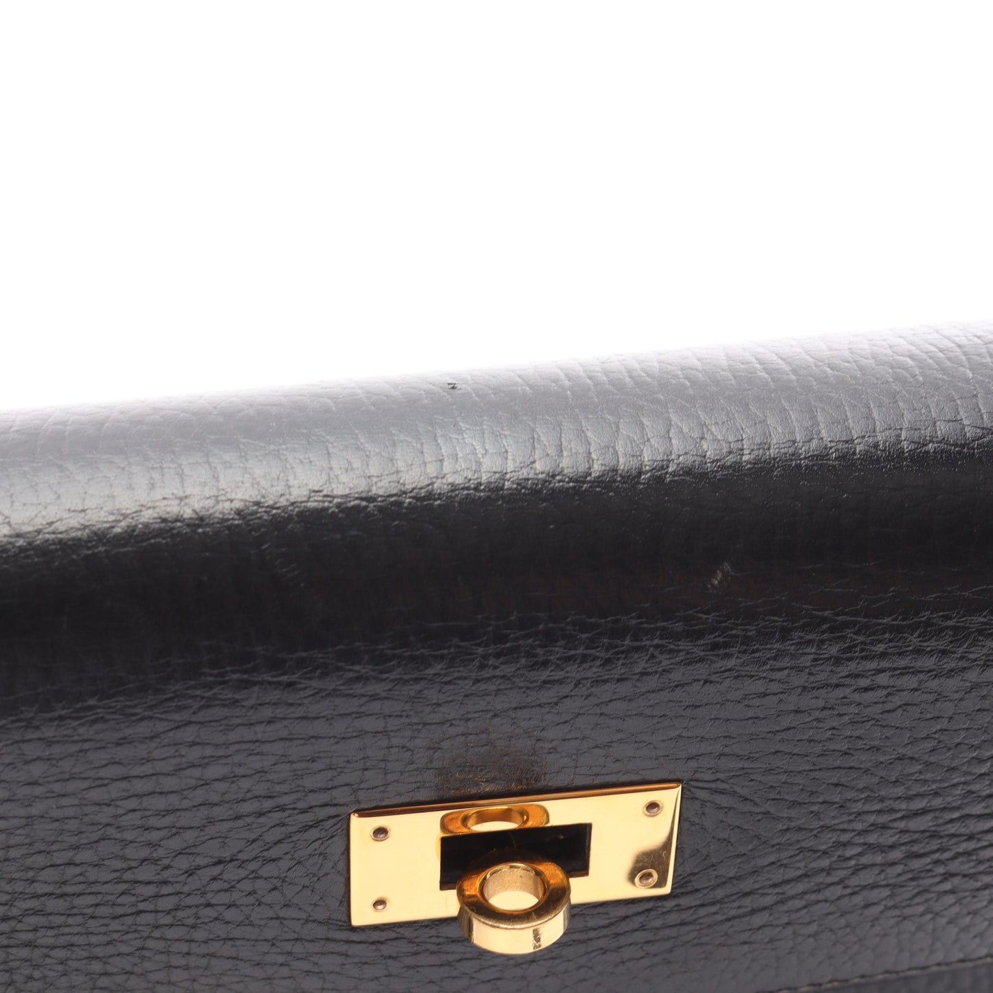 ケリー32 ハンドバッグ アルデンヌ ブラック ゴールド金具 外縫い ○Y刻印 エルメス バッグ HERMES