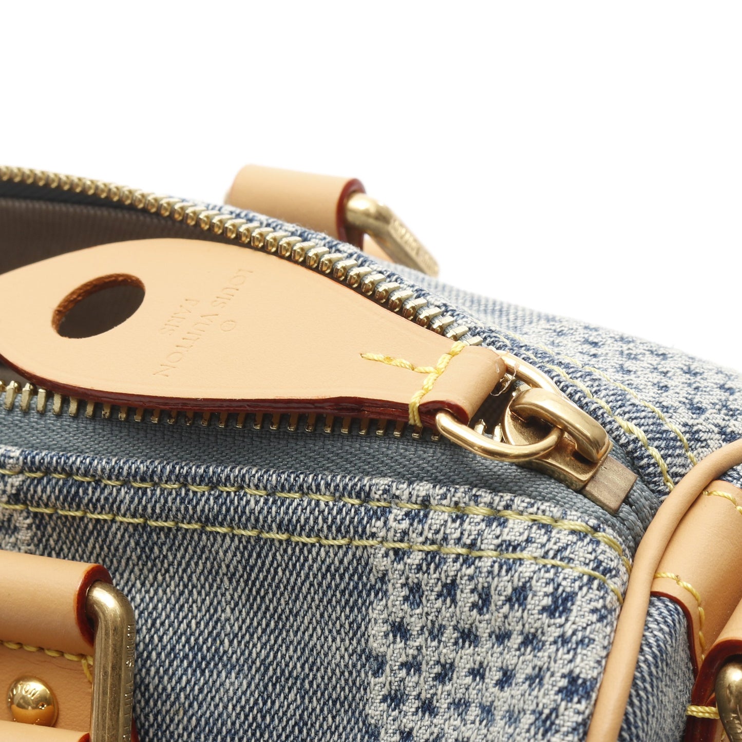 スピーディ バンドリエール25 ダミエデニム ハンドバッグ デニム レザー ブルー 2WAY ルイヴィトン バッグ LOUIS VUITTON