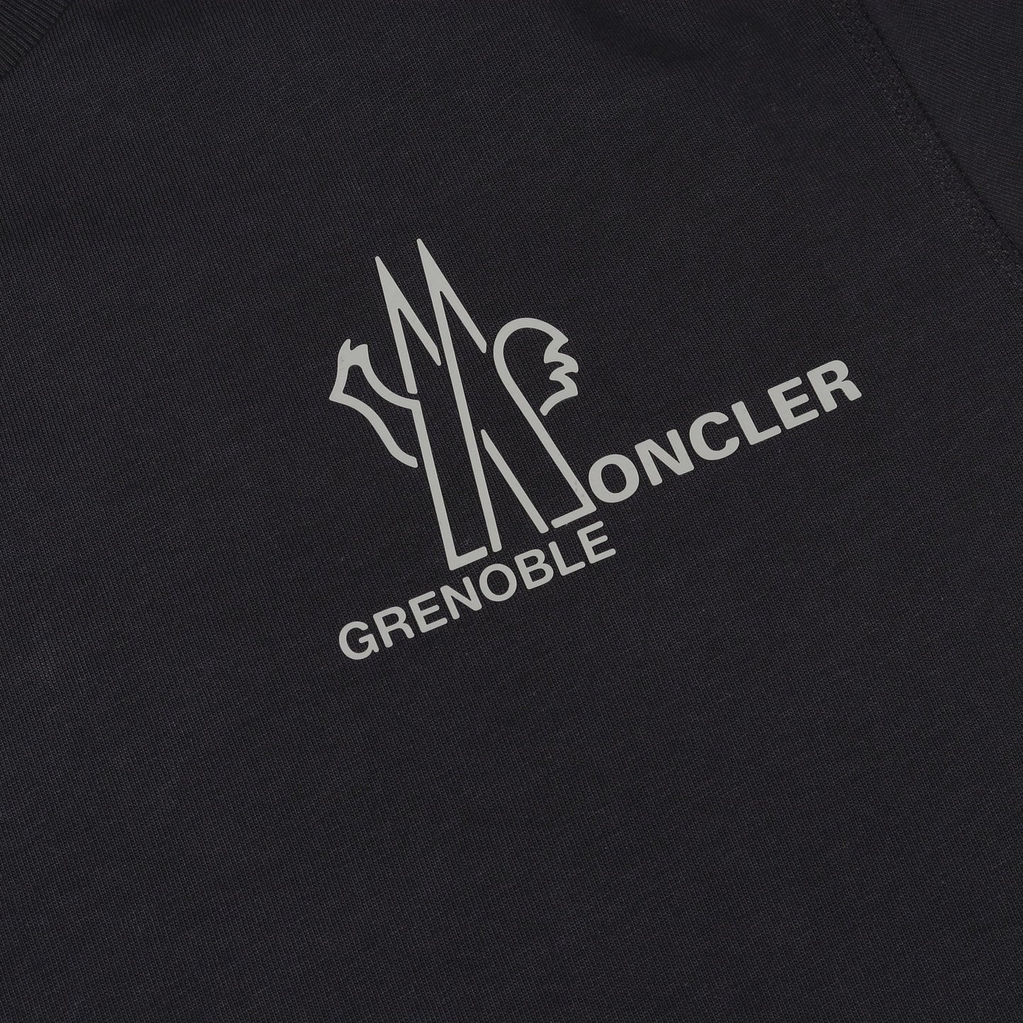 Tシャツ クルーネック 半袖 ラバーロゴ コットン ダークネイビー モンクレールグルノーブル トップス MONCLER GRENOBLE