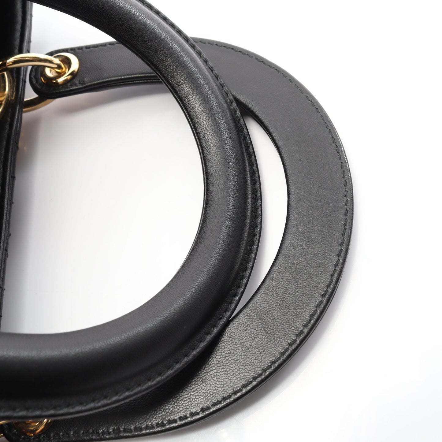 LADY DIOR レディディオール カナージュ ハンドバッグ レザー ブラック 2WAY クリスチャンディオール バッグ Christian Dior