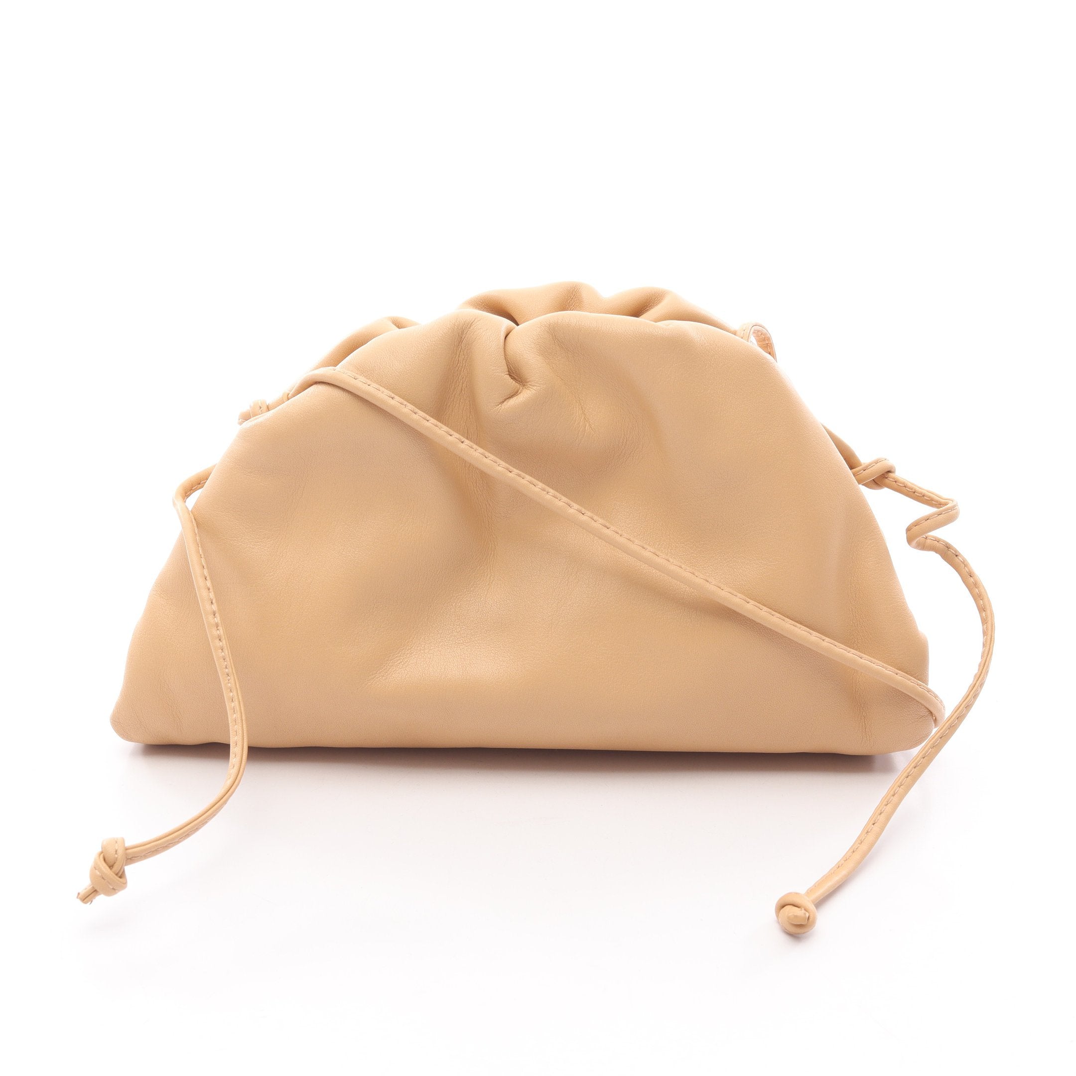 ミニ ザ ポーチ ショルダーバッグ レザー ベージュ ボッテガヴェネタ