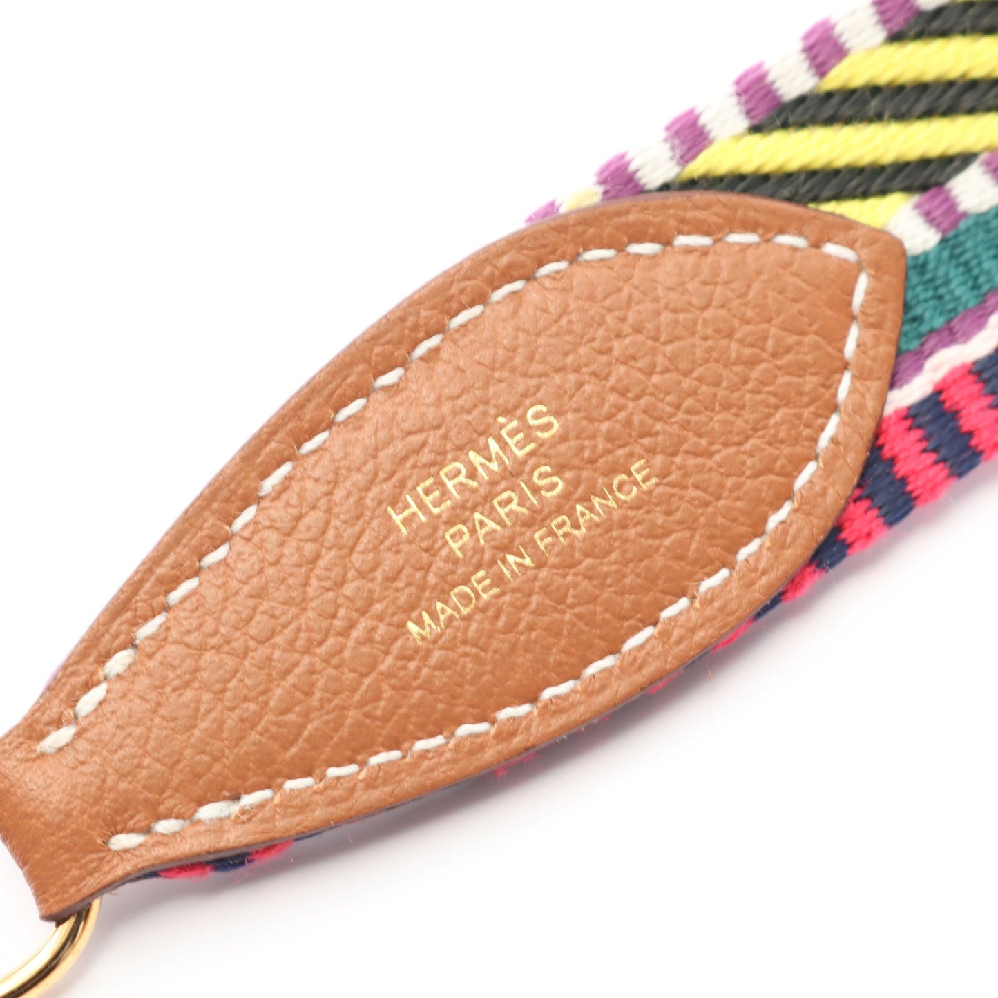 バンドリエール サングル カヴァル ショルダーストラップ キャンバス エバーカラー マルチカラー ライトブラウン ゴールド金具 トゥーゴー専用 エルメス 財布・小物 HERMES
